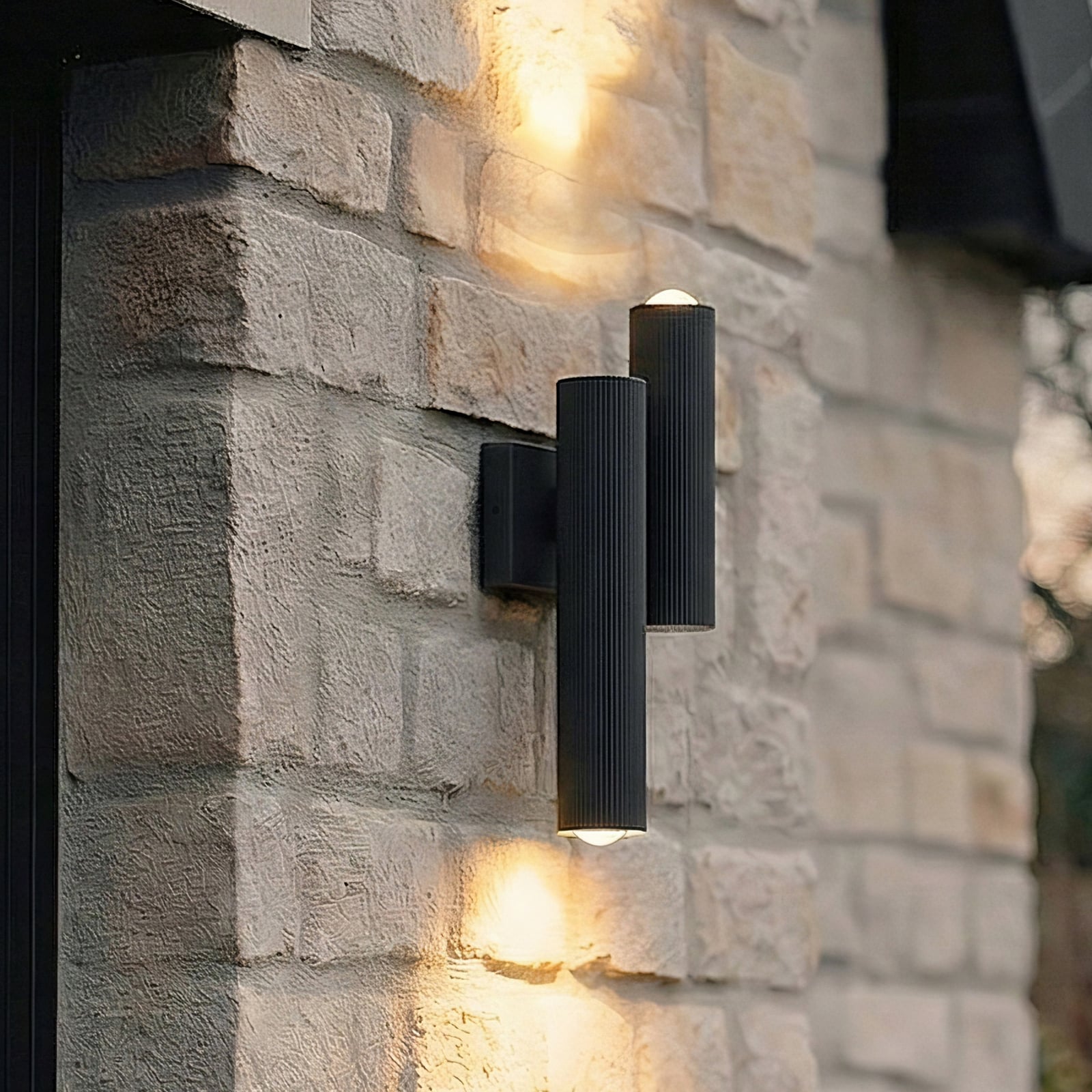 Aplică LED Torvian pentru exterior, cu 2 becuri, metal, antracit - Lucande