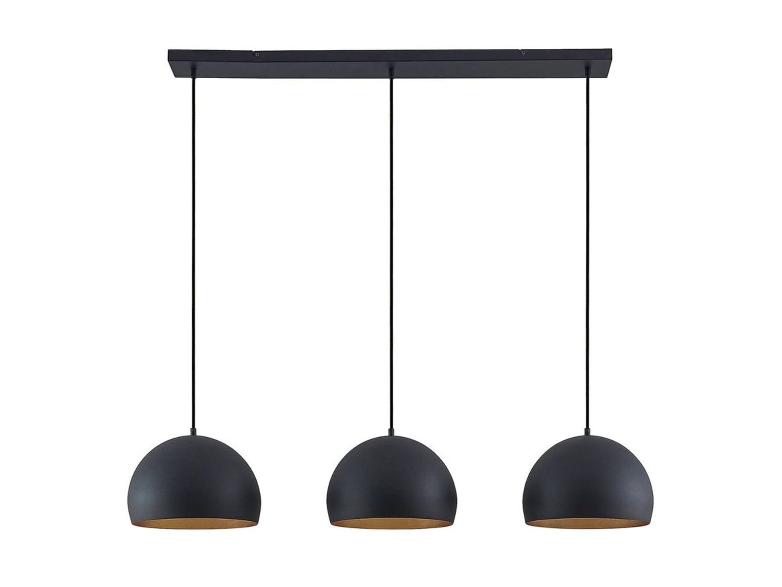 Tarjei Candeeiro Suspenso L120 Black/Gold - Lindby