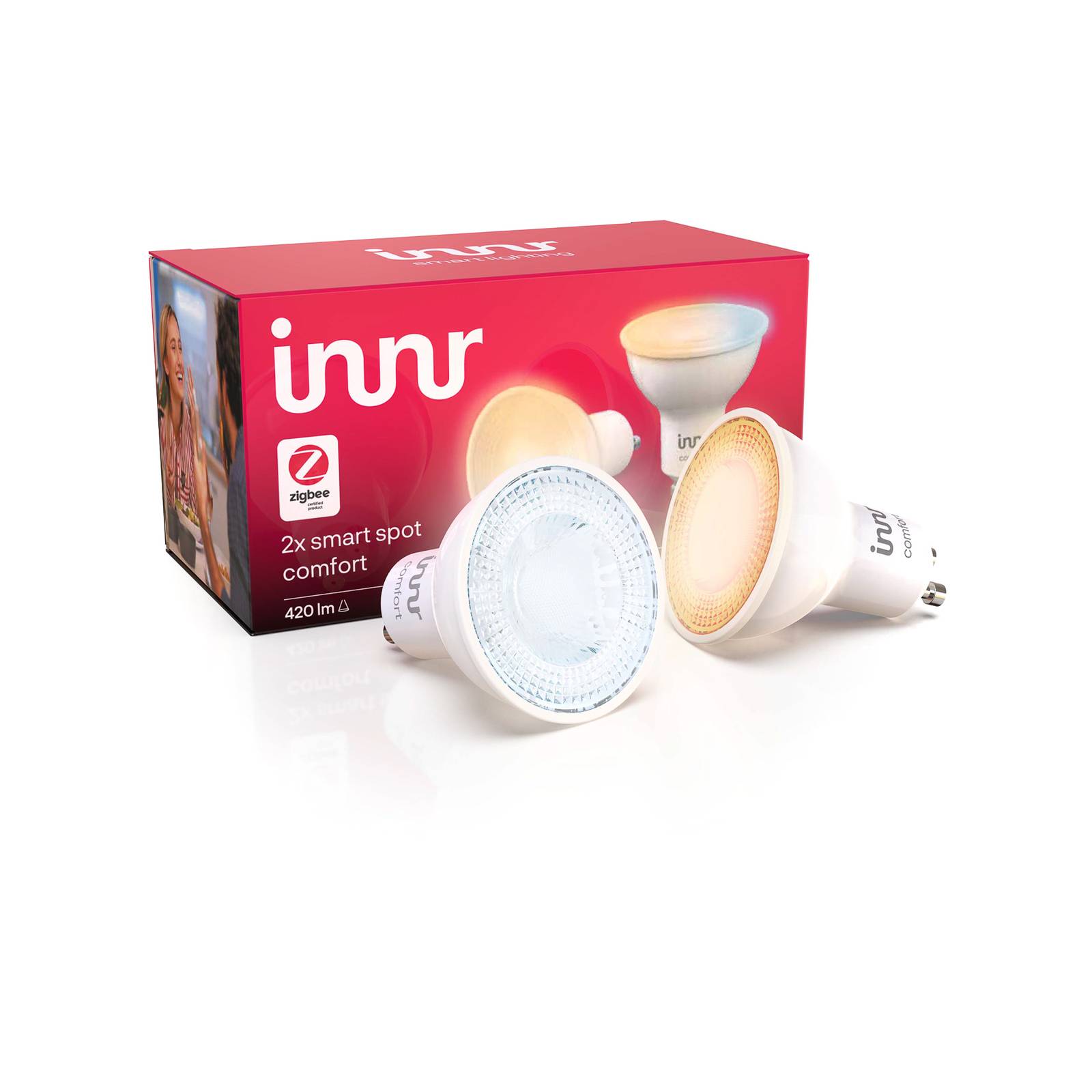 Innr ampoule LED Smart Spot Comfort GU10 4,9 W x2