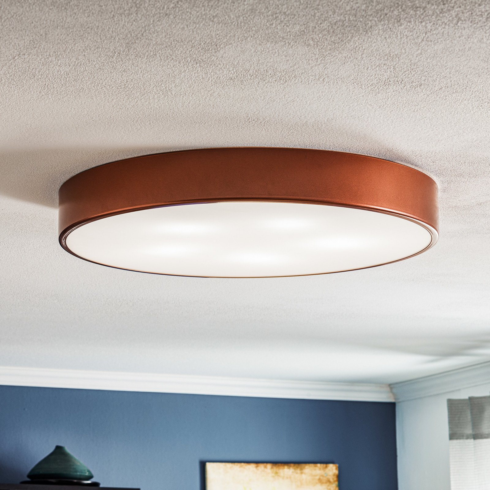 TEMAR LIGHTING Plachetă Cleo 600 Ø 60 cm cupru - Camera de zi / sufragerie - Metal
