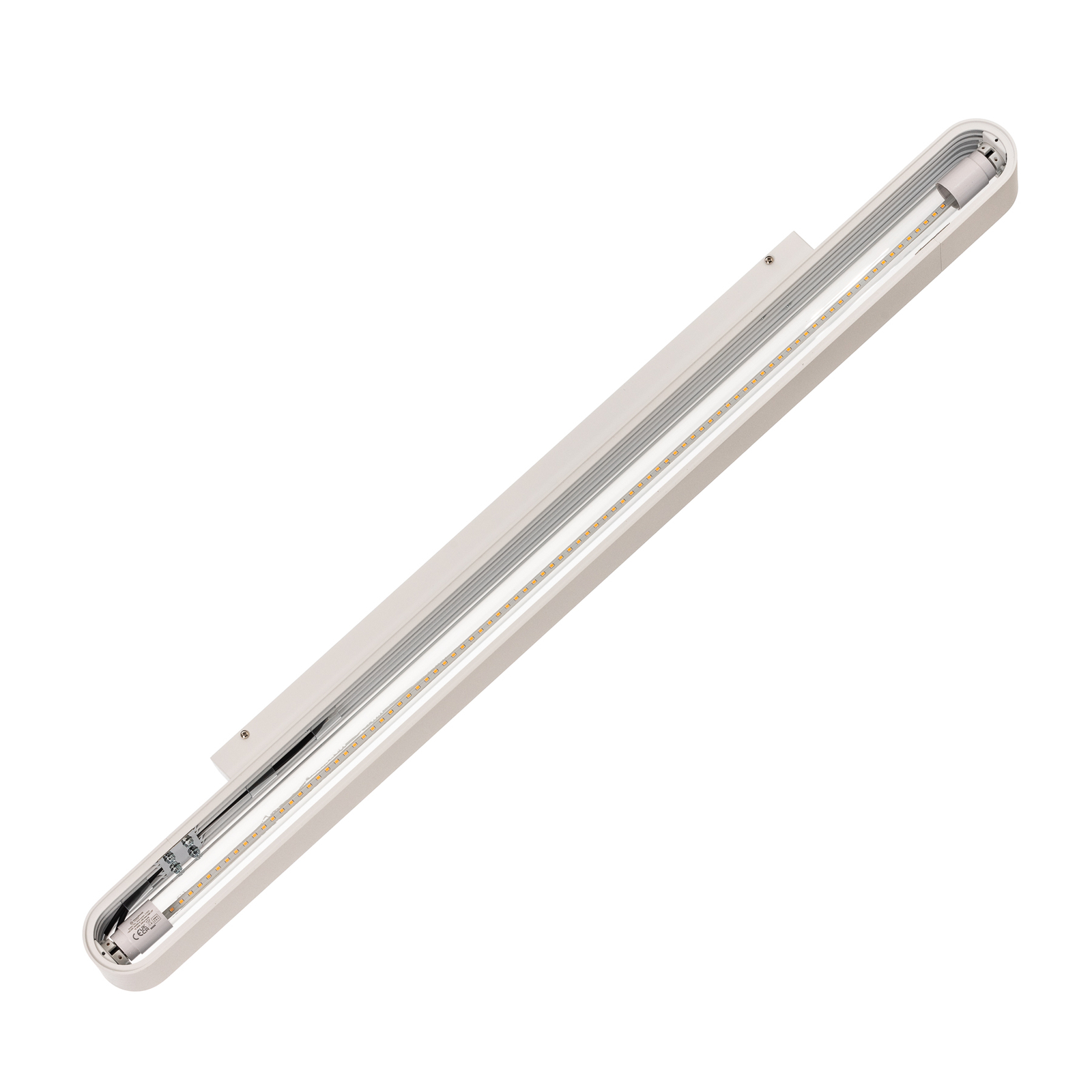 Zachte wandlamp, breedte 90 cm, wit, aluminium, G13