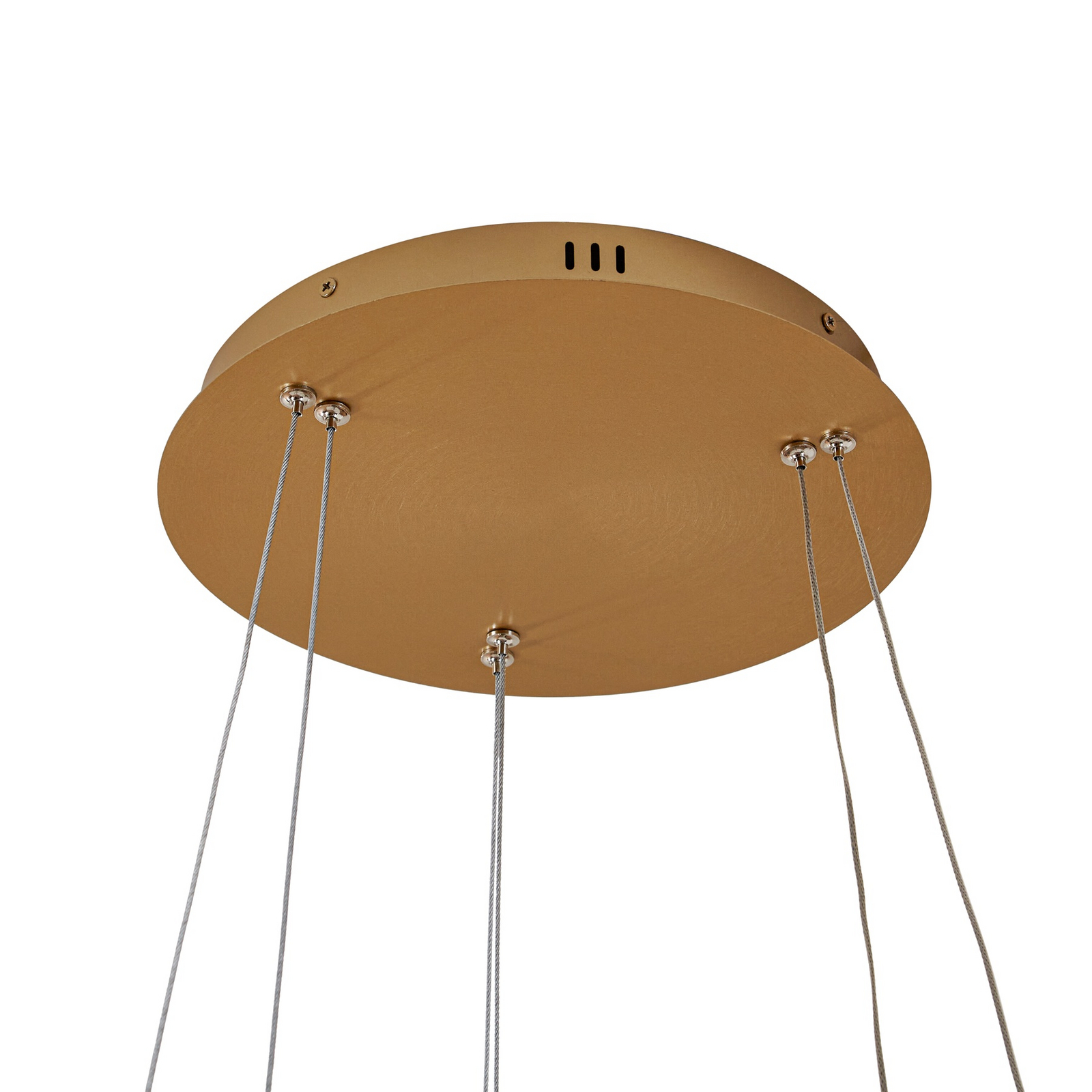 Lucande LED Pendant lamp Yonam, 2-flg., gold
