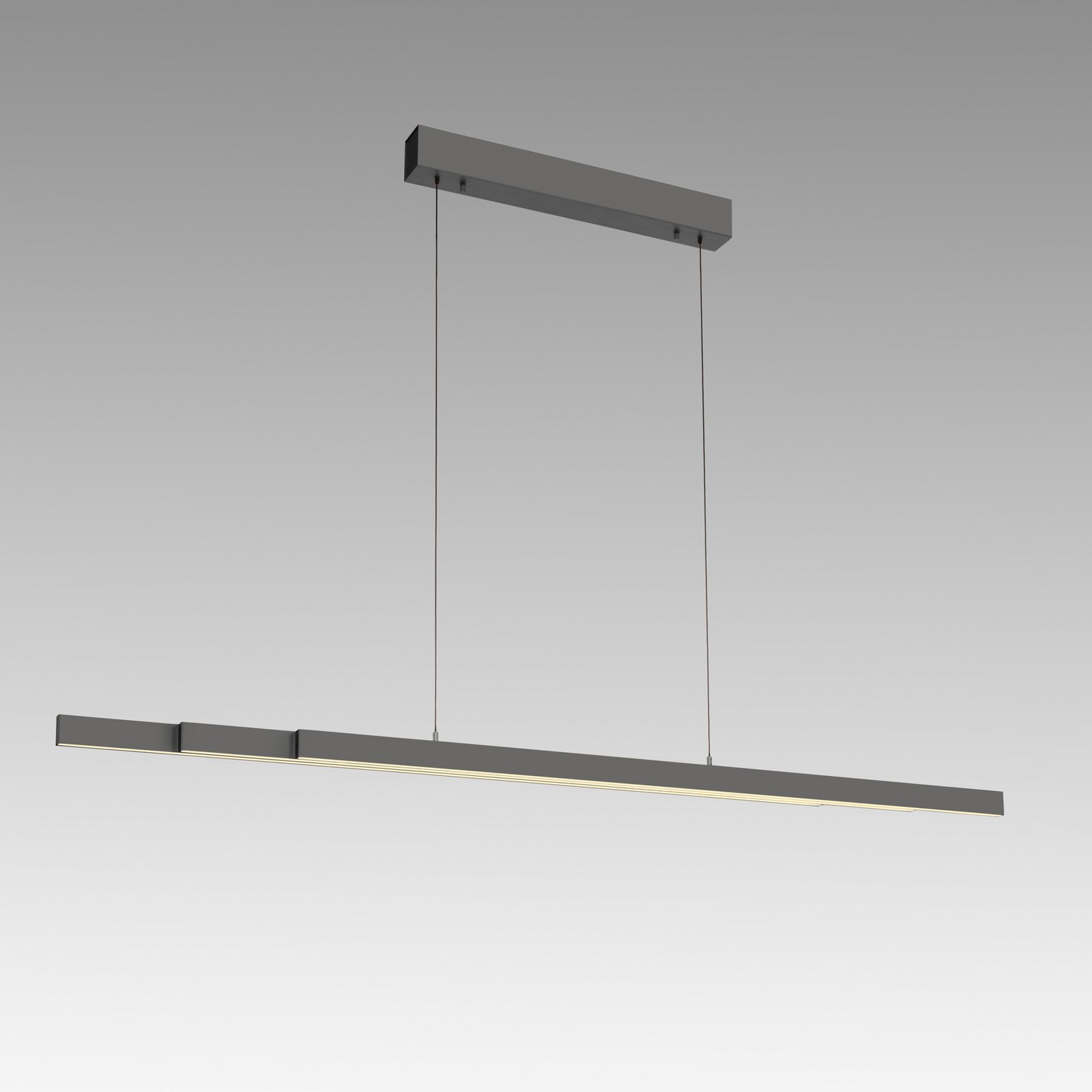 Lámpara colgante LED Adriana Comfort Lift de Paul Neuhaus, gris, CCT