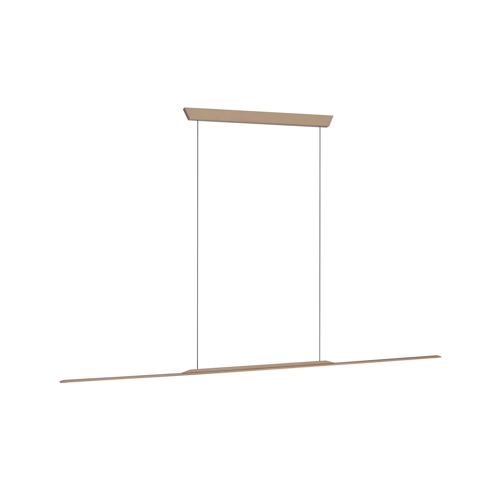 Suspension LED, bronze, 125 cm, aluminium, 3 000 K - PURE
