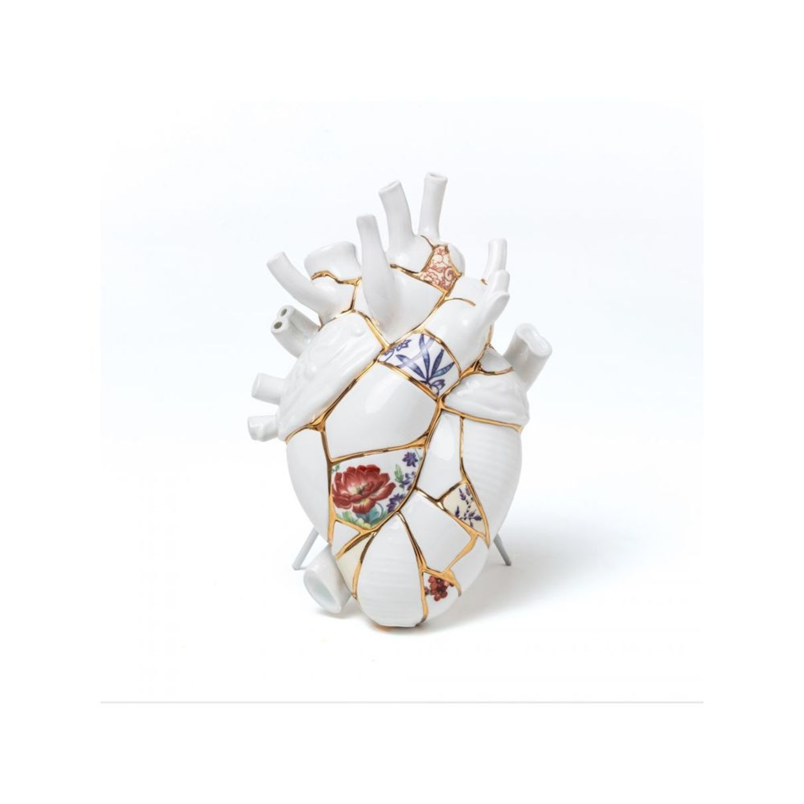 Kintsugi Porcelain Heart Vase Love In Bloom - Seletti