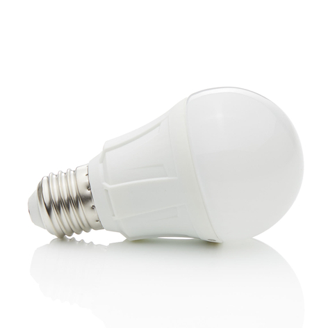 E27 8,5W 830 LED en forma bombilla, blanco cálido