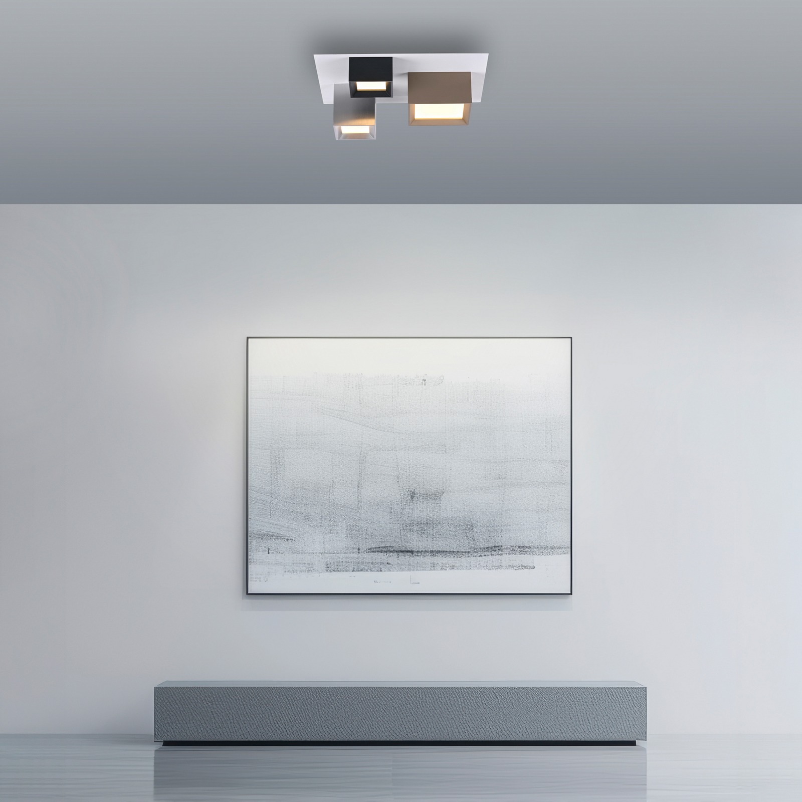LED-stropna svetilka PURE Manhatten, večbarvna, 3-žarilna, CCT