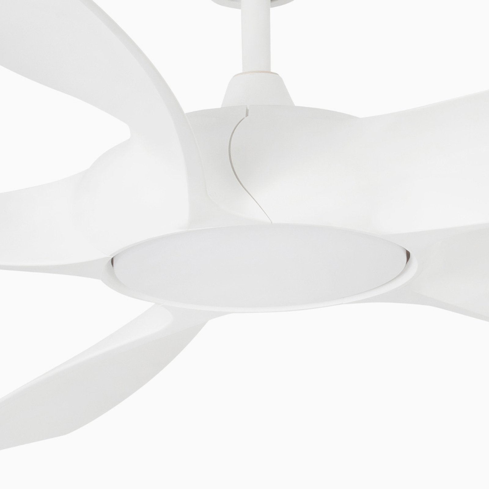 Cocos L ceiling fan with an LED light, DC, white