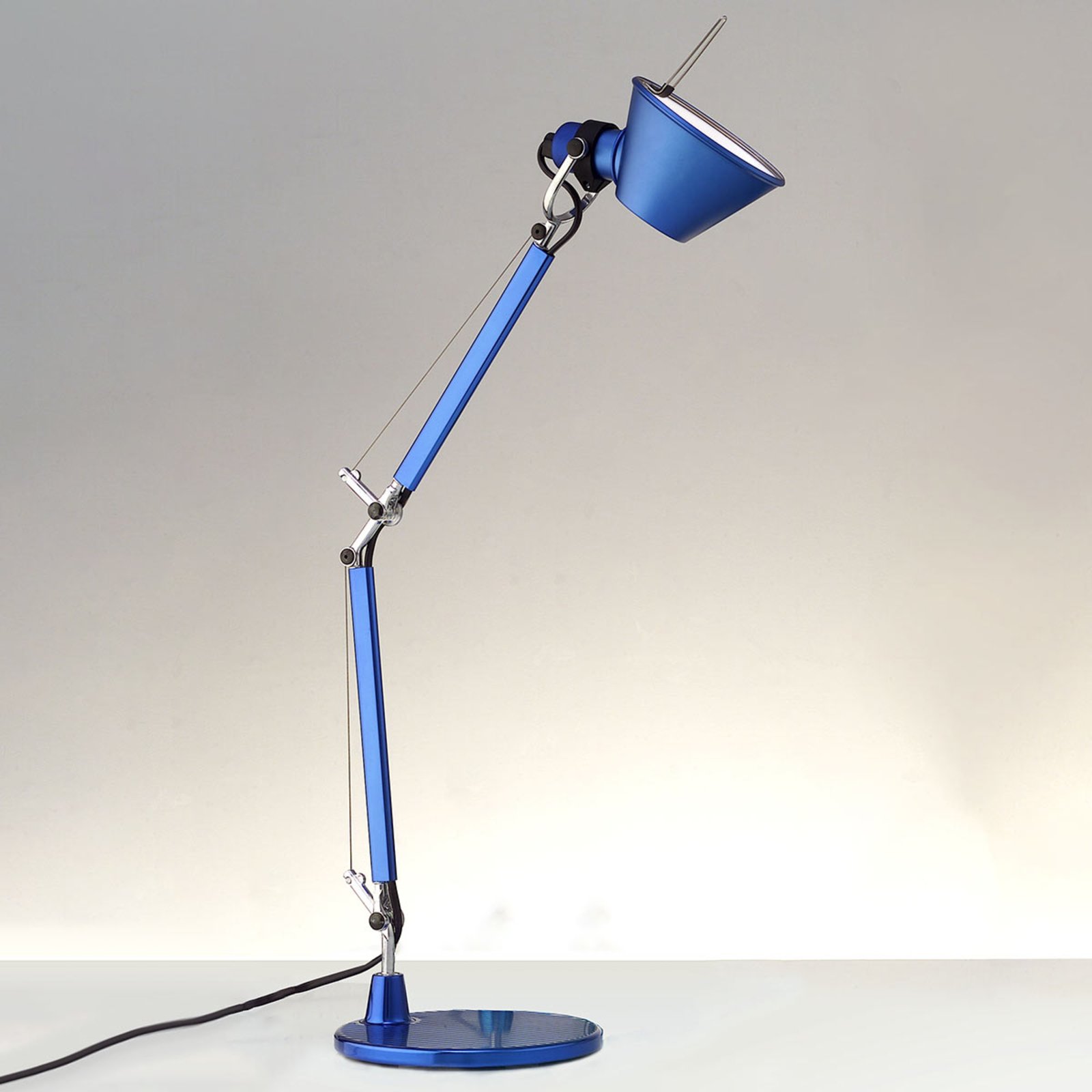 Artemide Tolomeo Micro designer table lamp, blue