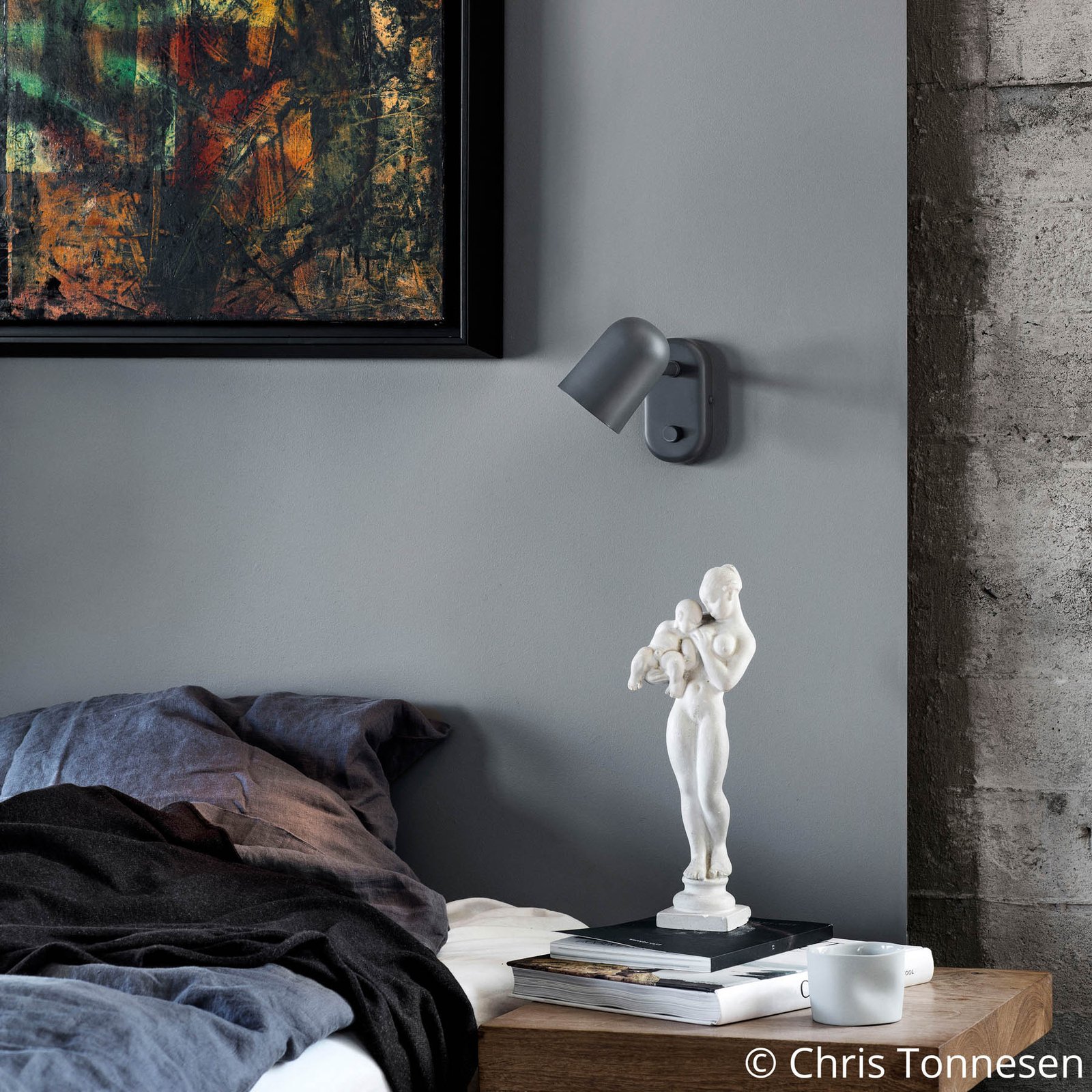 Nástenné svetlo Buddy wall antracit - Northern