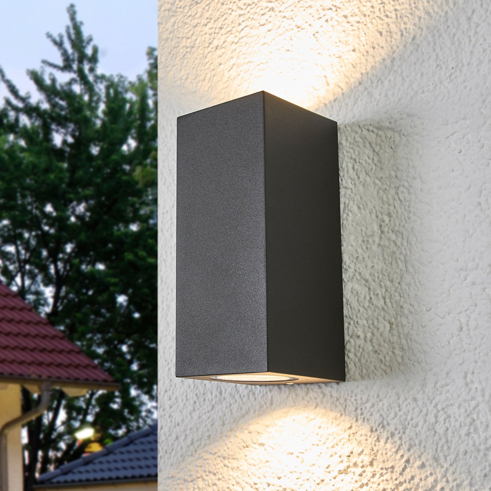 Xava Up/Down Buiten Wandlamp IP65 Graphite - Lucande