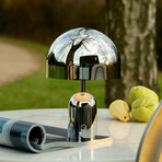 Lámpara de mesa LED Beat de Tom Dixon, color aluminio, altura 53 cm