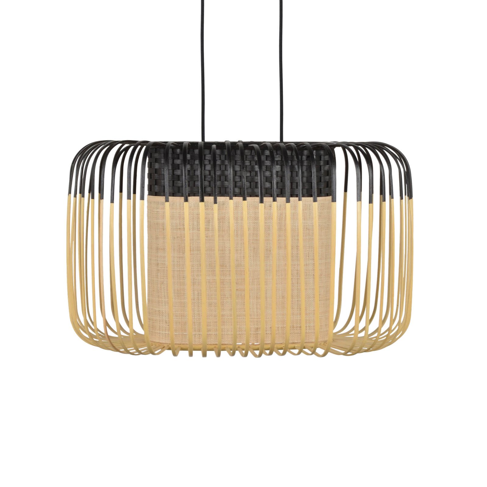 Forestier Bamboo oval S pendant black/natural