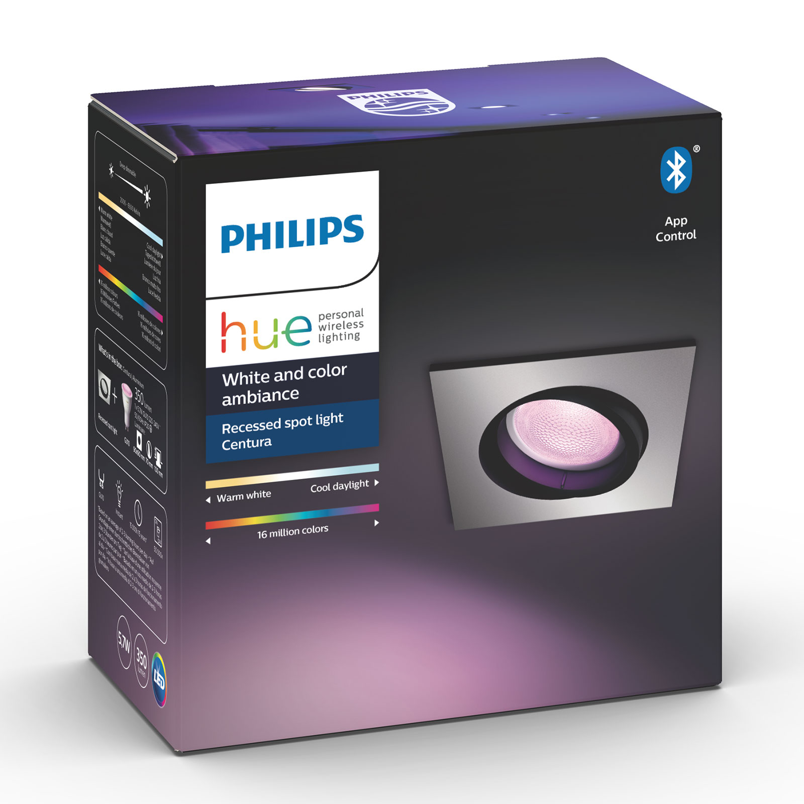 Philips Hue Centura LED, faretto da incasso angolare