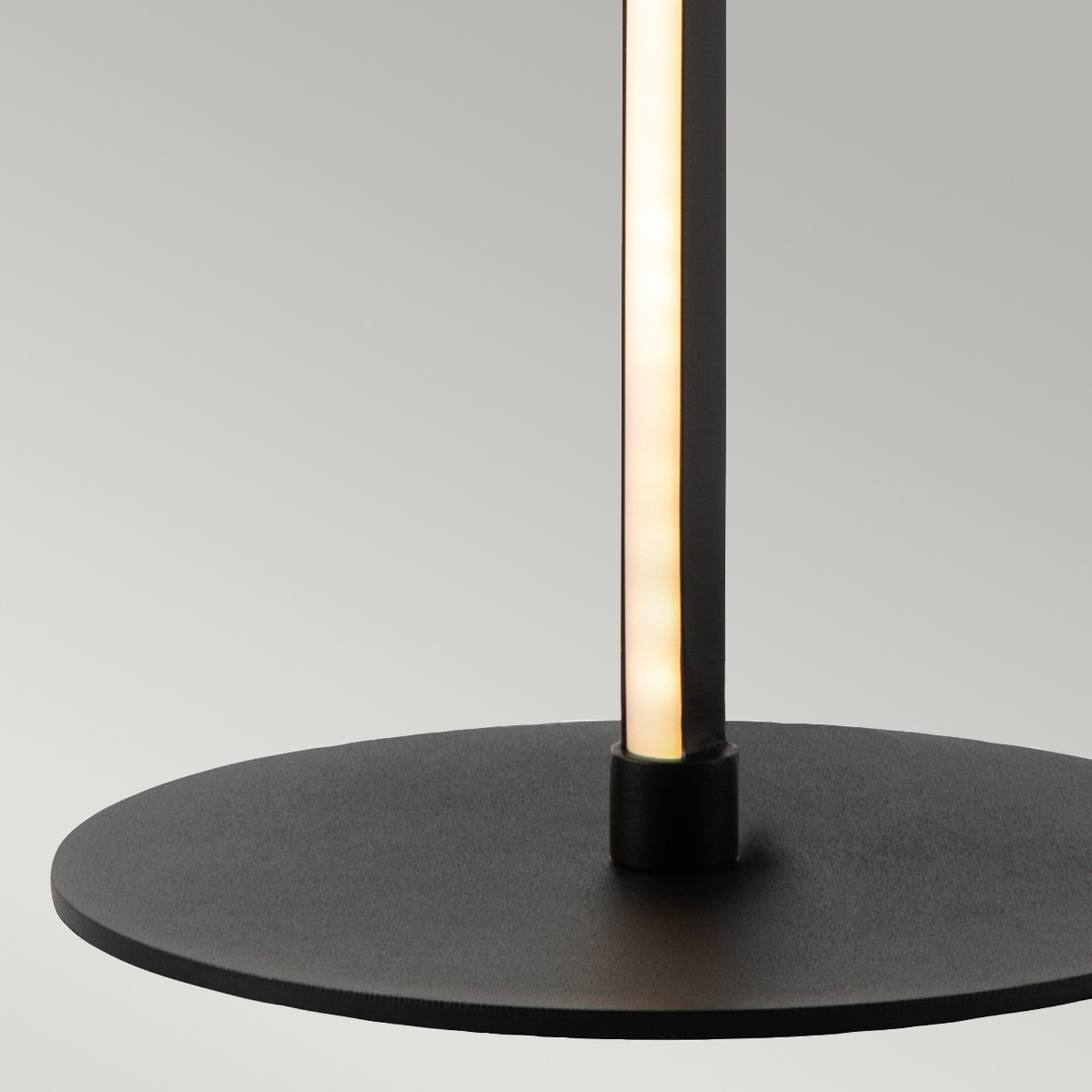 Lampe de table LED Flamingo, noir, métal, hauteur 50 cm