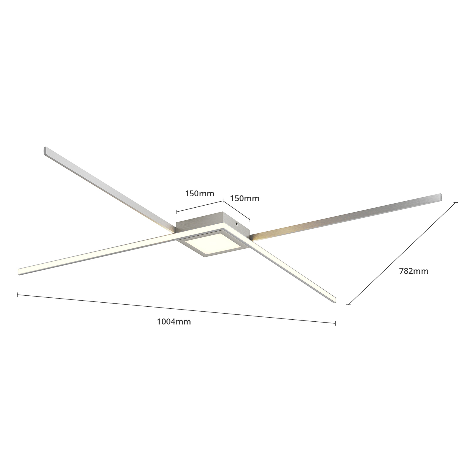 Lindby Makoto LED plafondlamp, 3-traps dimbaar