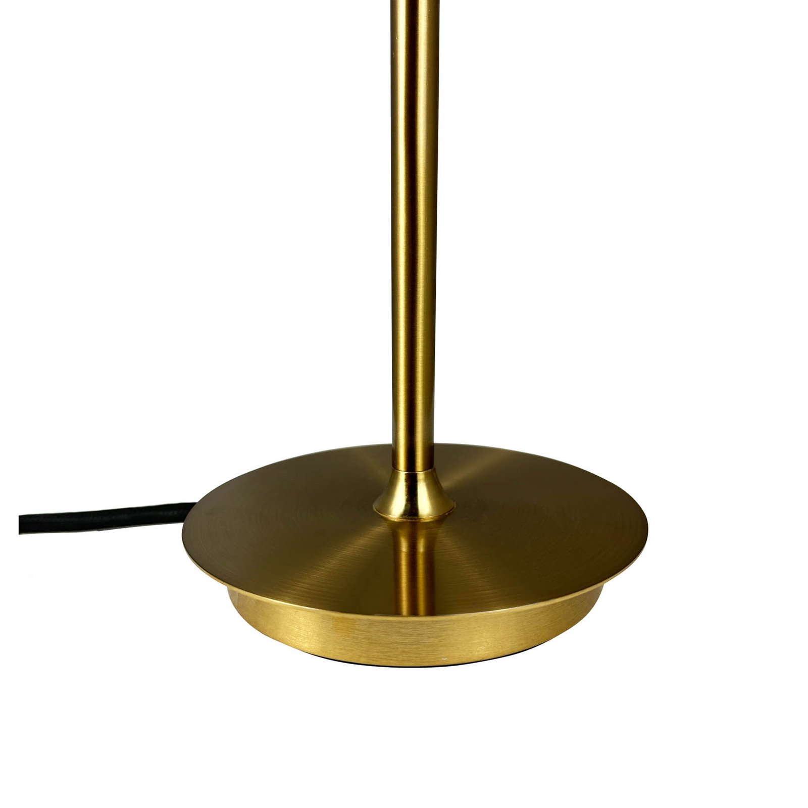 Dyberg Larsen table lamp Sia, opal/brass-coloured, height 12 cm