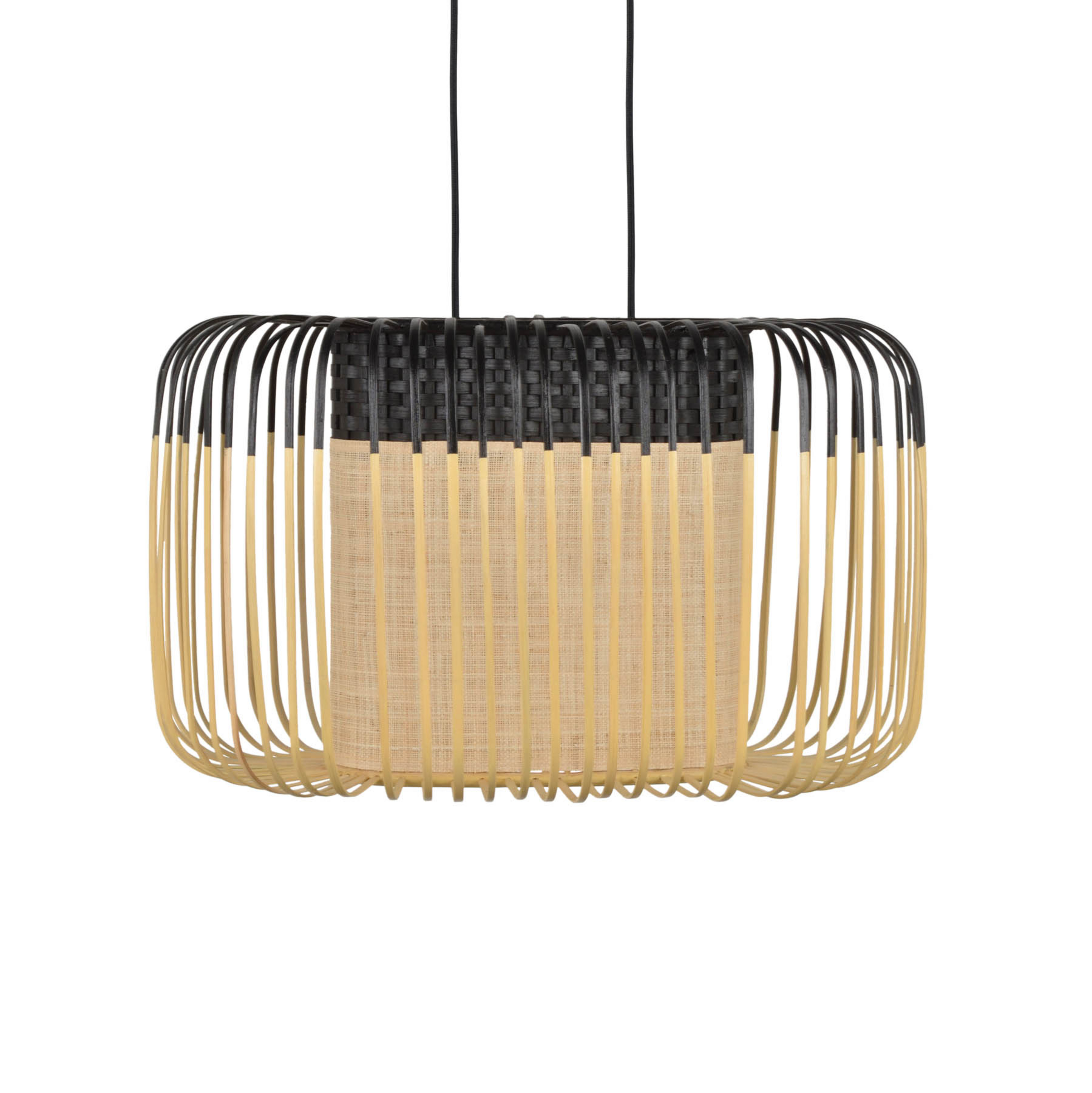 Forestier Bamboo oval suspension en bambou