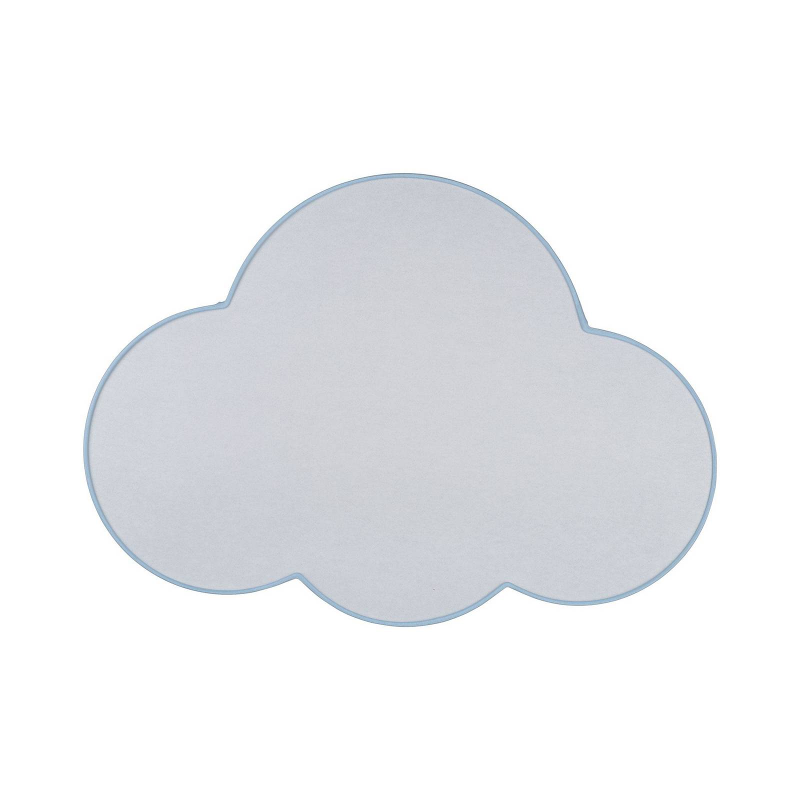 Lampa sufitowa Cloud, niebieska, długość 63 cm, stal/plastik