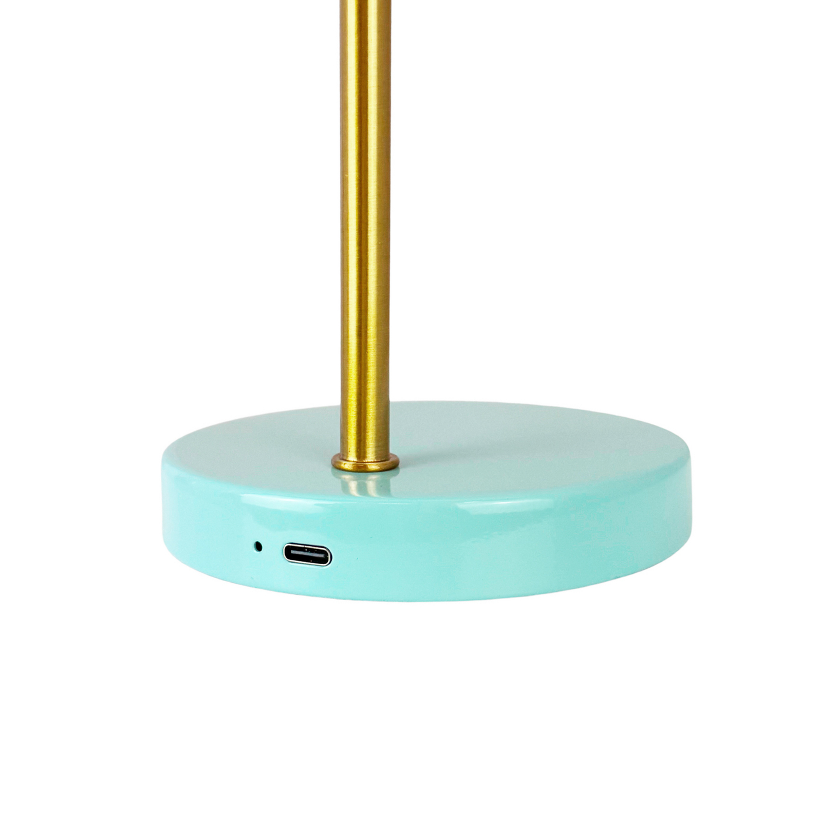 Dyberg Larsen LED-Akkutischlampe Ocean Mini, curry/türkis