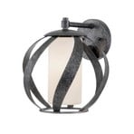 Nástenné svetlo Blacksmith, čierna/biela, 1-pl., IP44 – Elstead