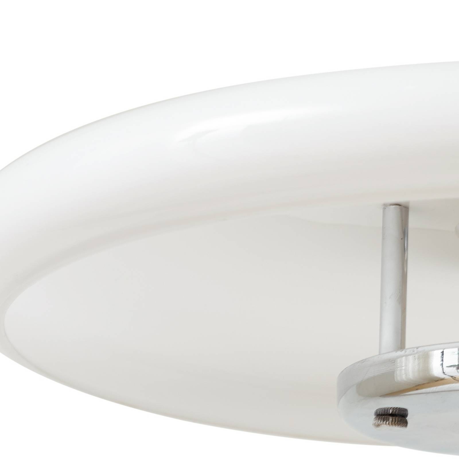 Lindby Lampa podłogowa Branford, retro, biała/zielona, szkło opalowe/marmur
