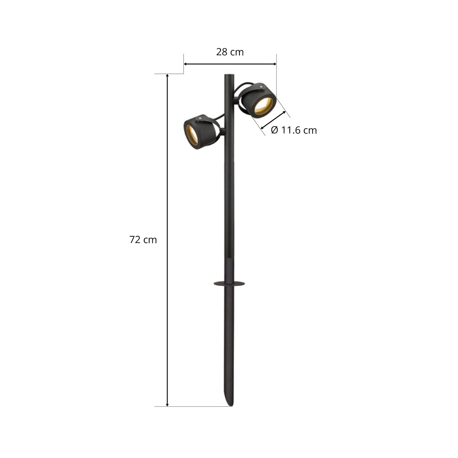 SLV Sitra path light 2-bulb anthracite