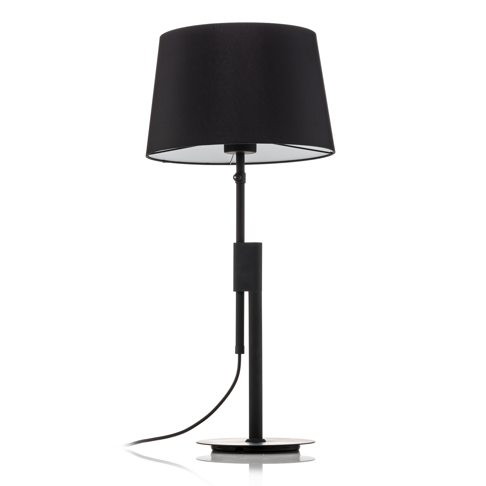 Rothfels Lemalian lampa stołowa z tkaniny, czarna
