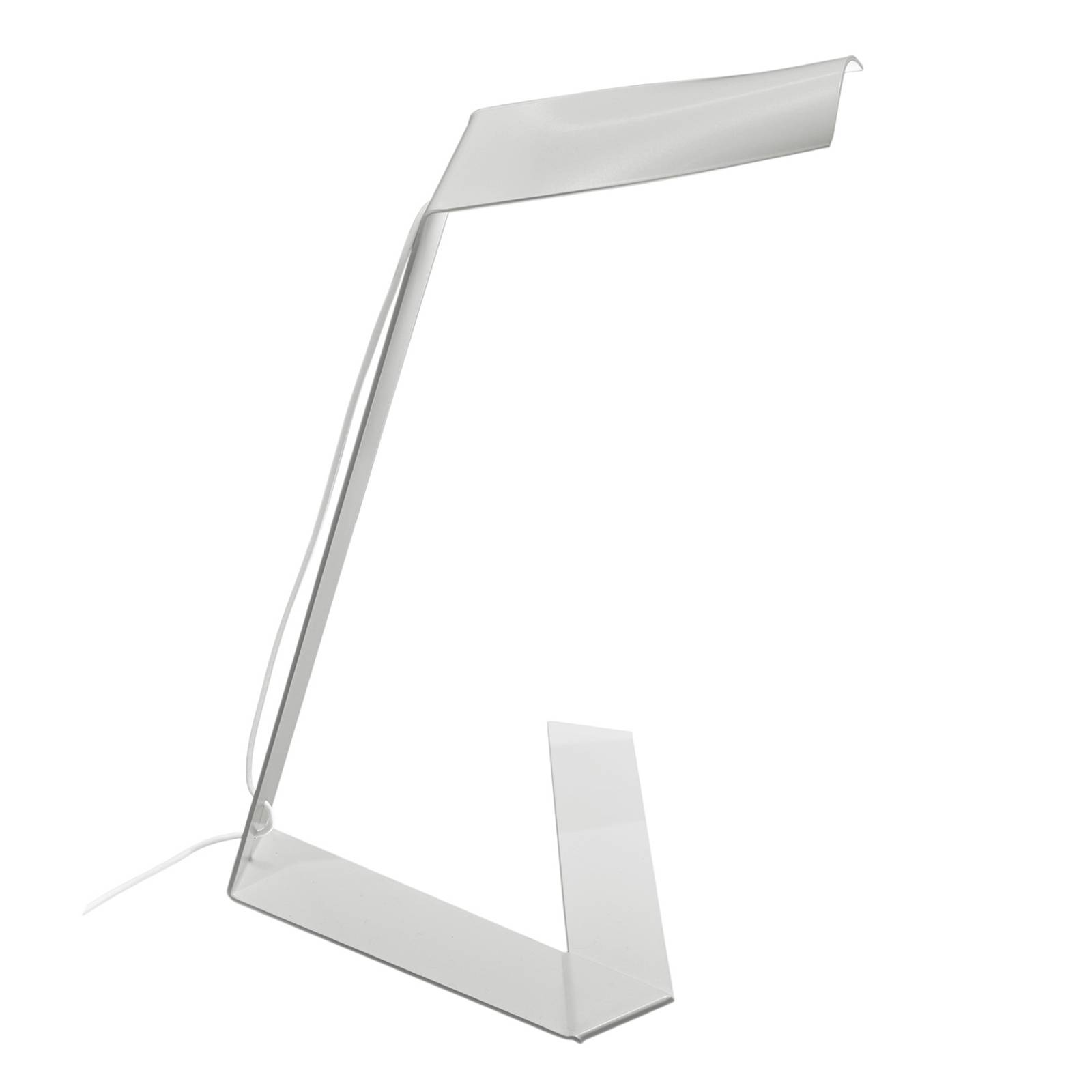 Prandina Elle T1 LED table lamp, white, for Bedroom, metal, 2.5 W, W: 24 cm, H: 34.5 cm
