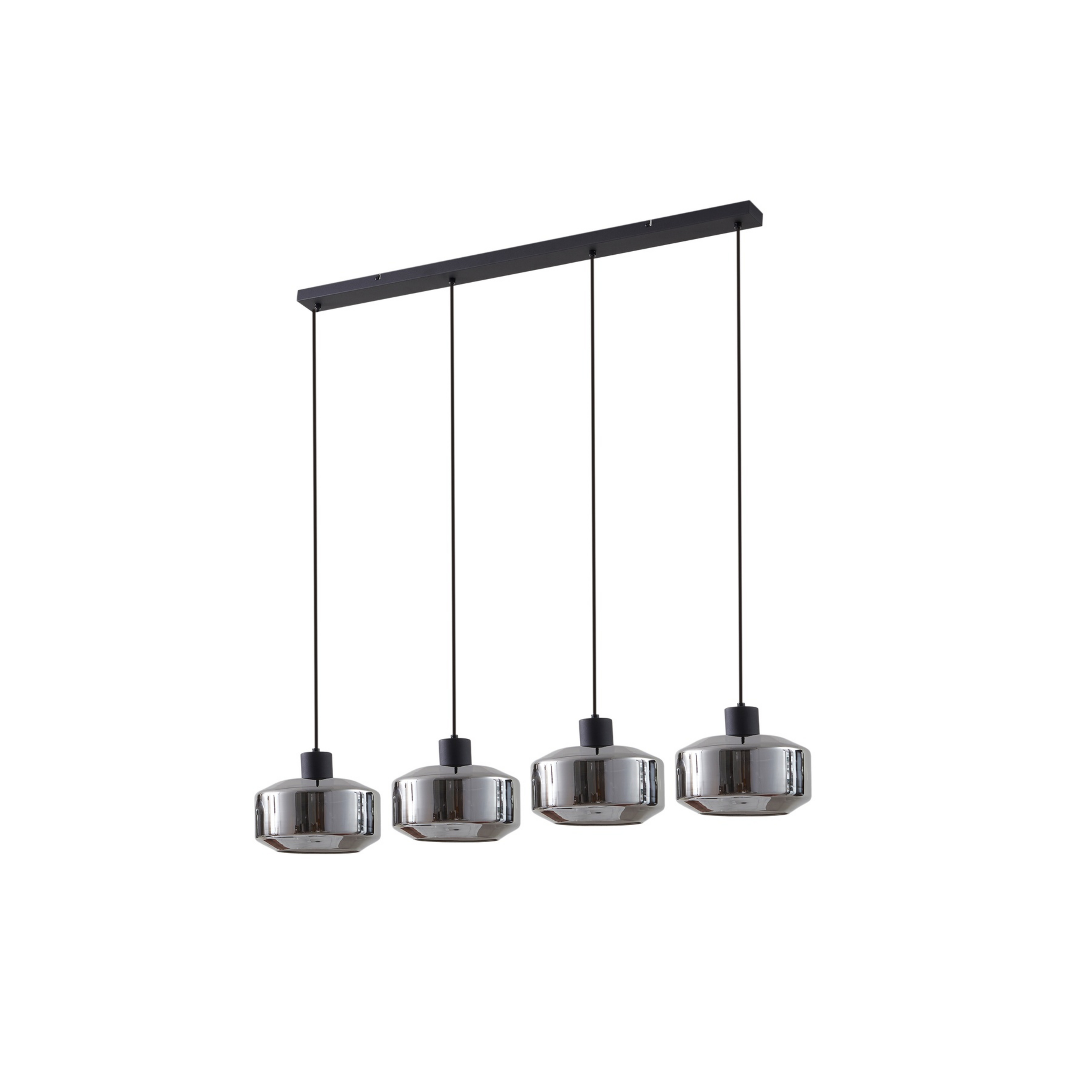 Hildur 4 Pendelleuchte 115cm Rauch Grau/Schwarz - Lindby