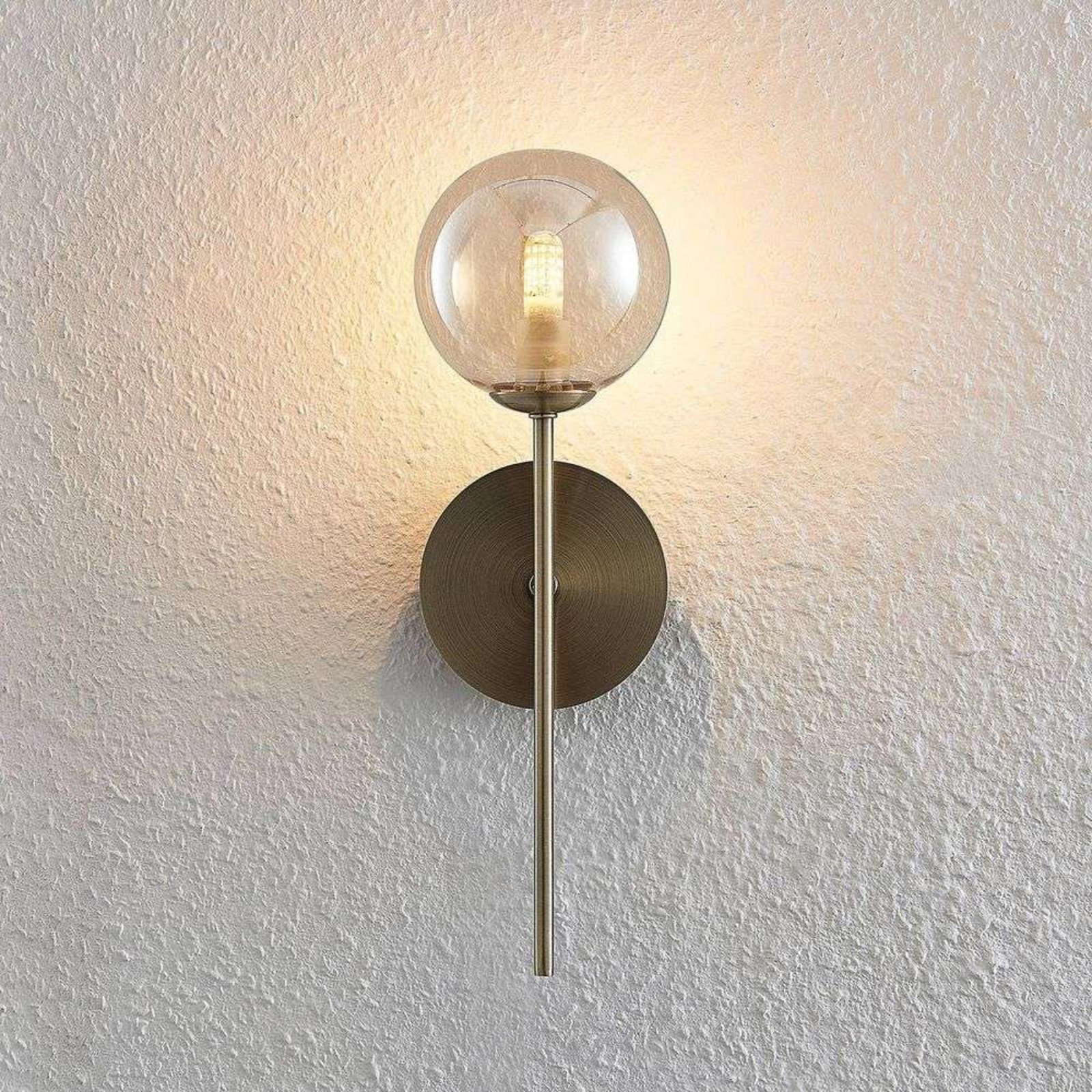 Wynina 1 Wall Lamp Brass/Amber - Lucande