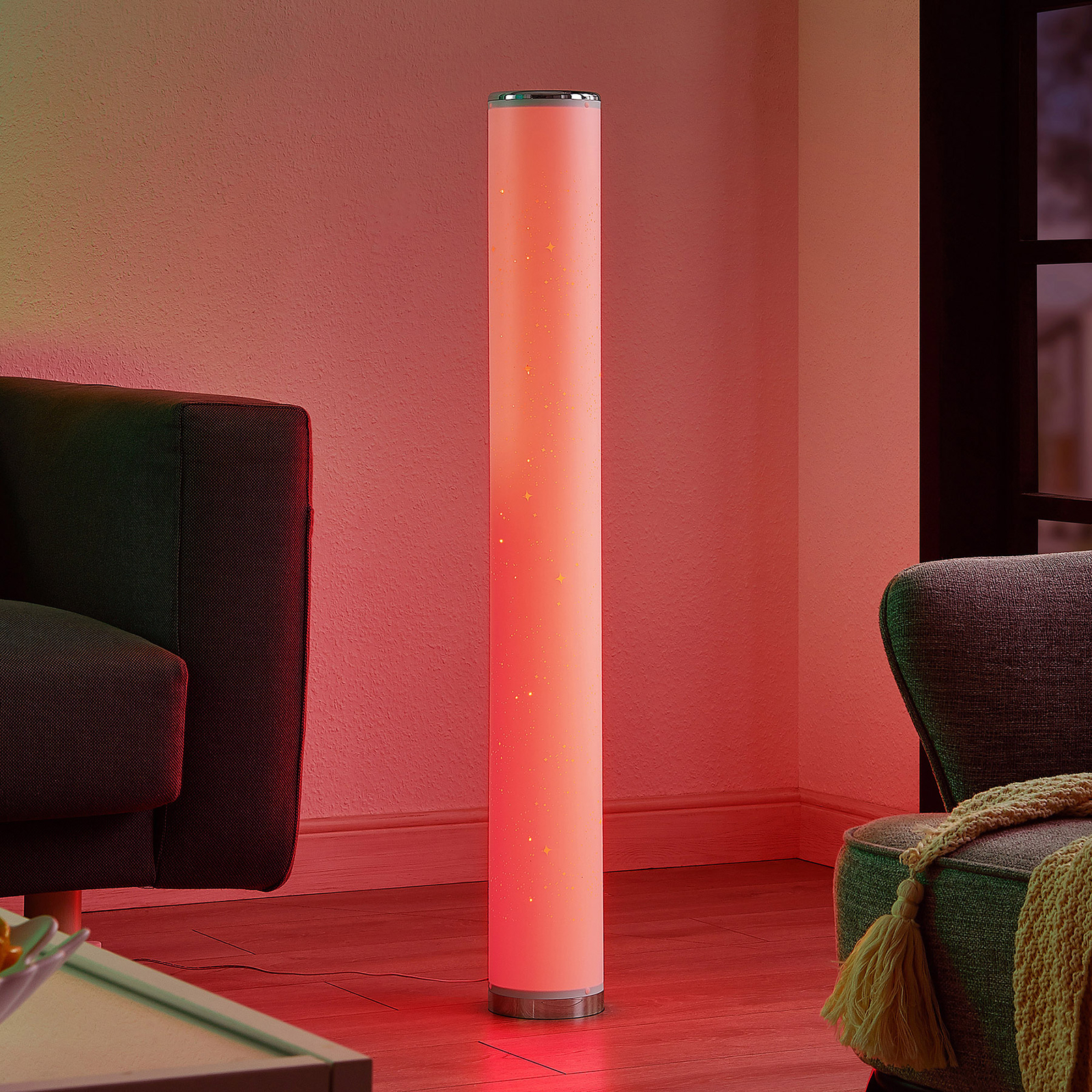 Lindby Zurani lámpara de pie LED con función RGB