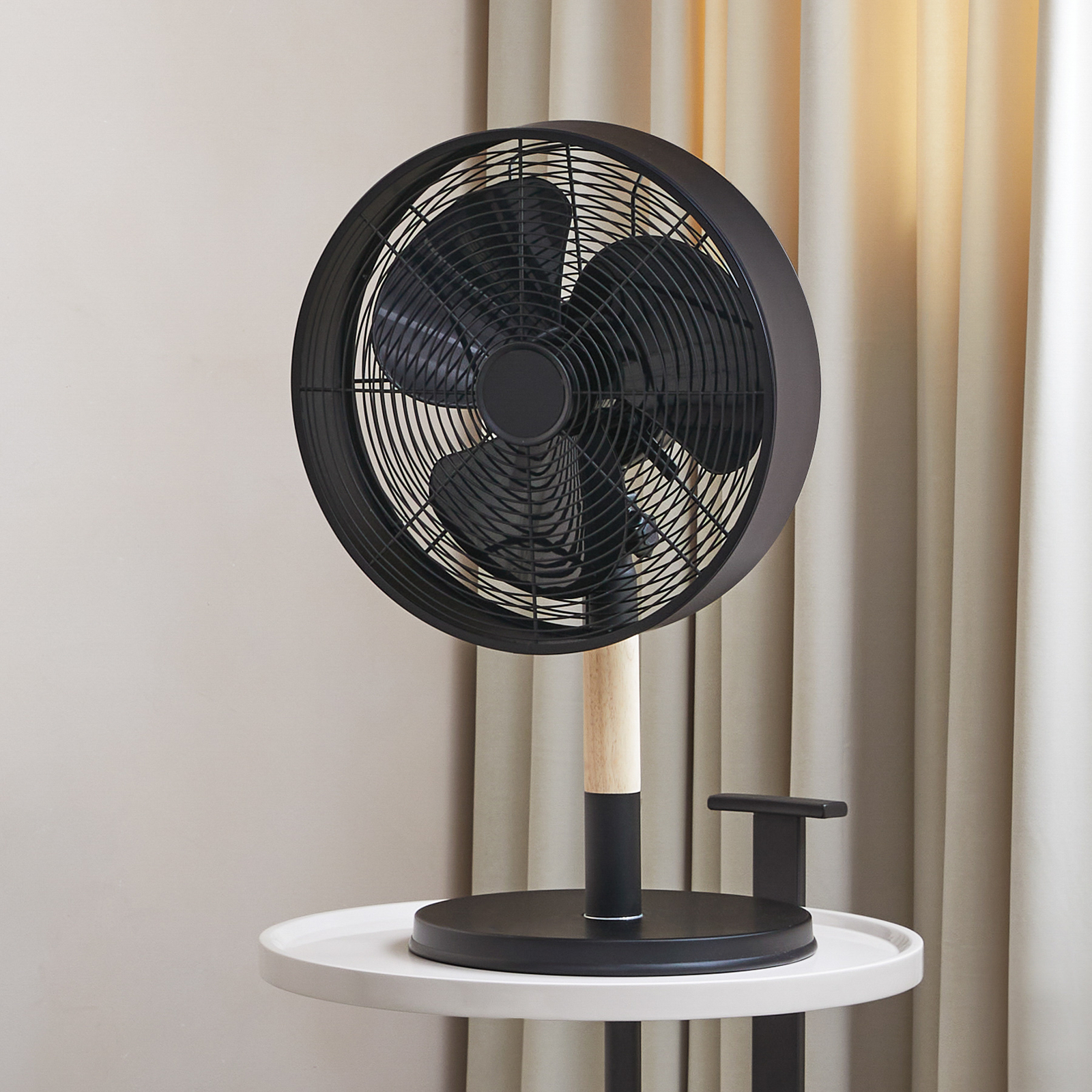 Starluna Gergo Tischventilator, Gummibaum, schwarz