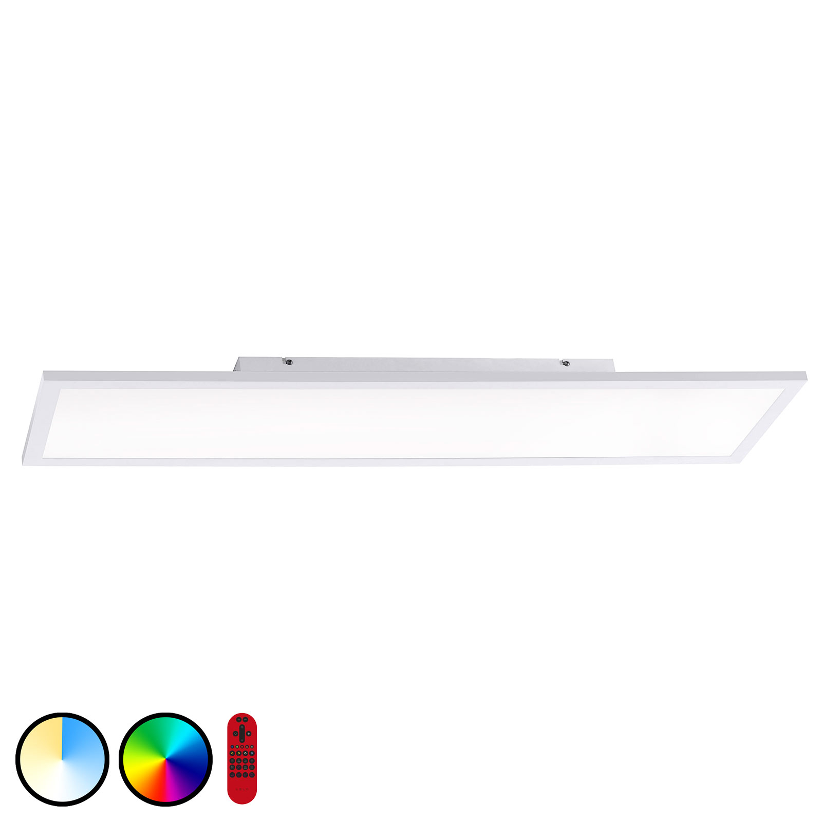 LED-taklampa LOLASmart Flat, 100 x 25 cm