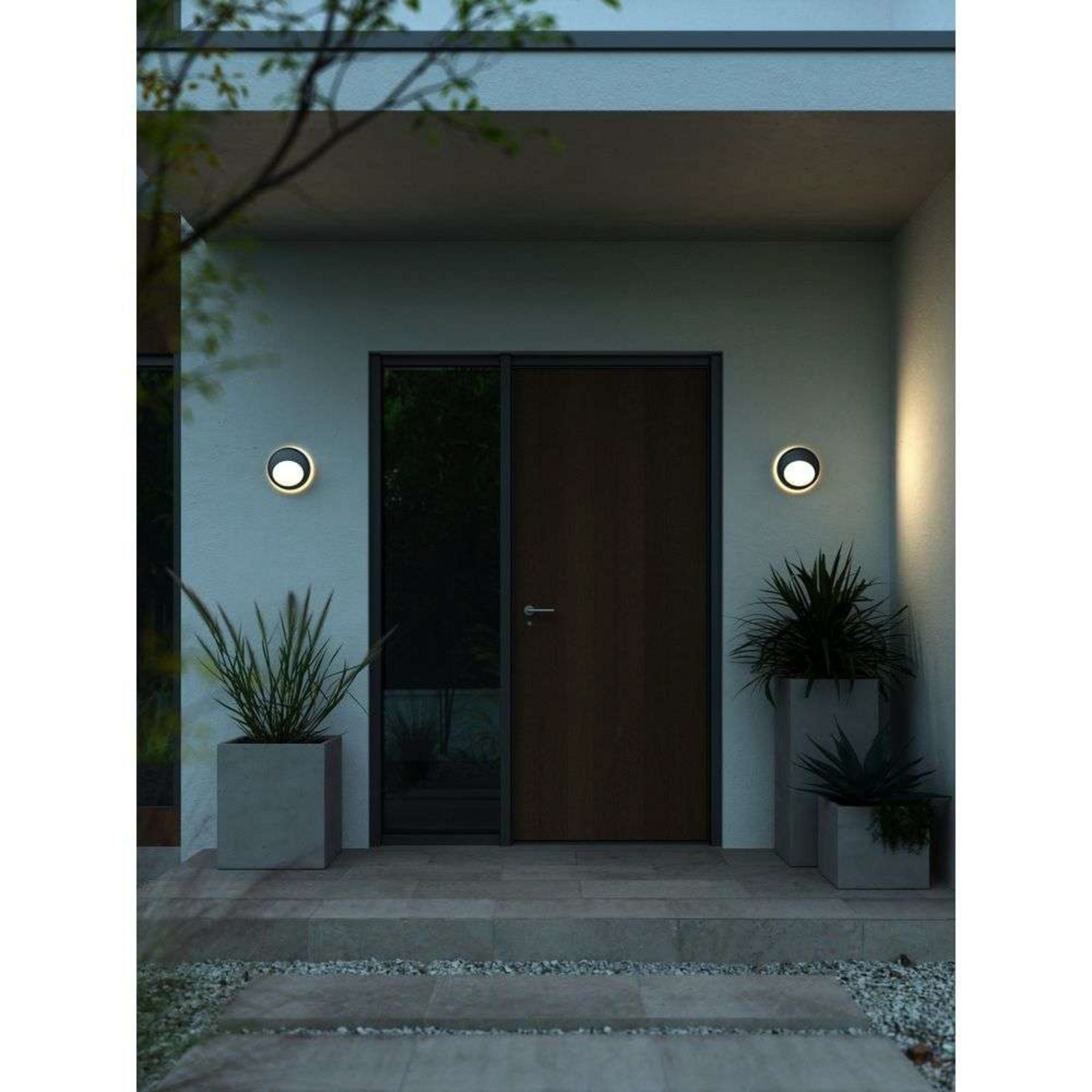 Oliver Round utomhusv&auml;gglampa Black Nordlux - Terrass - Plast