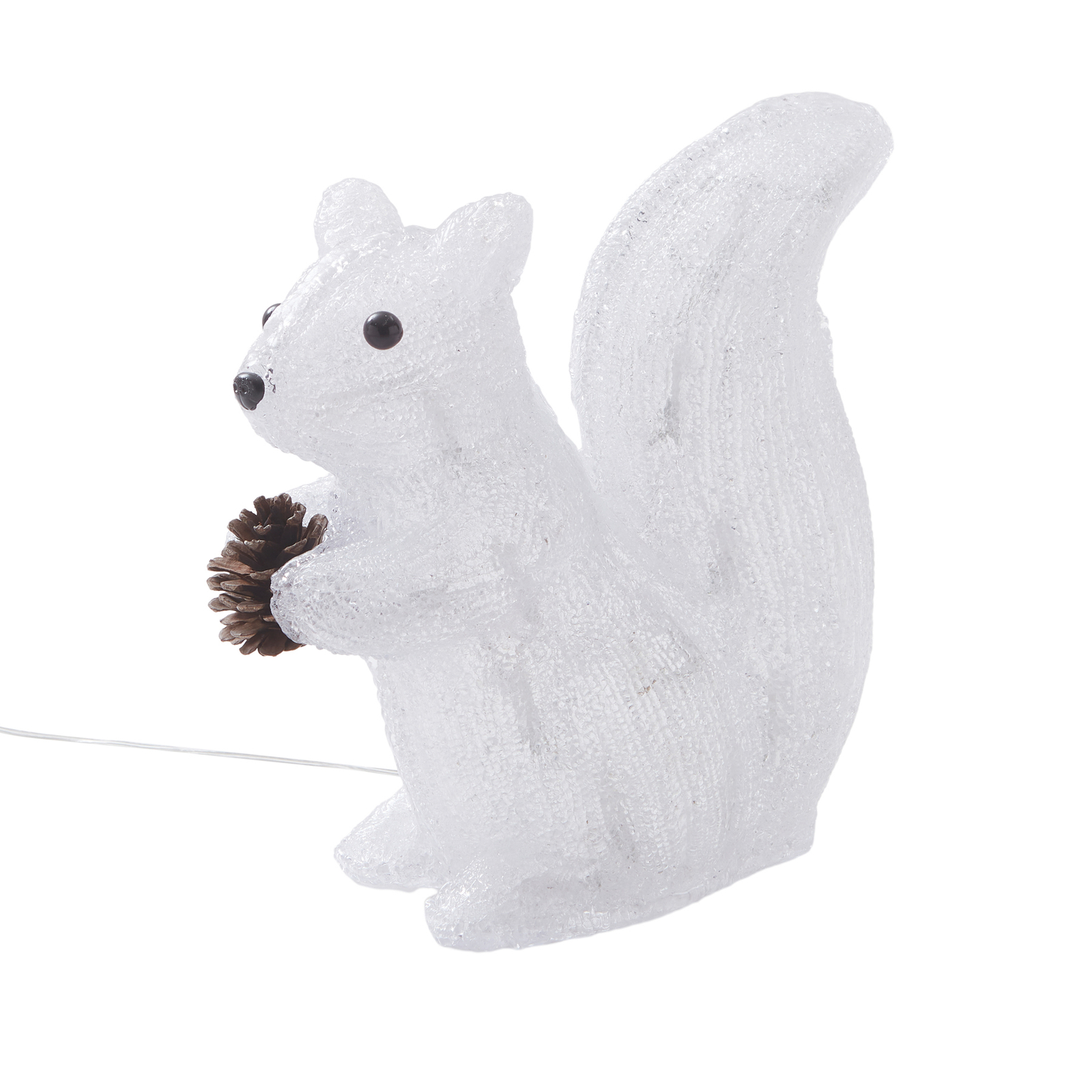 Lindby Yuki Figura decorativa LED, plástico, esquilo