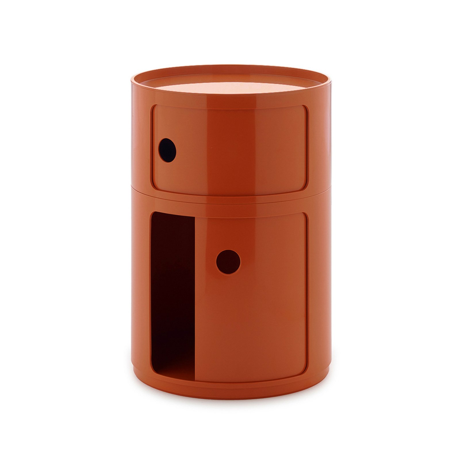 Componibili Big Container, oransje, 2 elementer, høyde 61,5 cm - Kartell