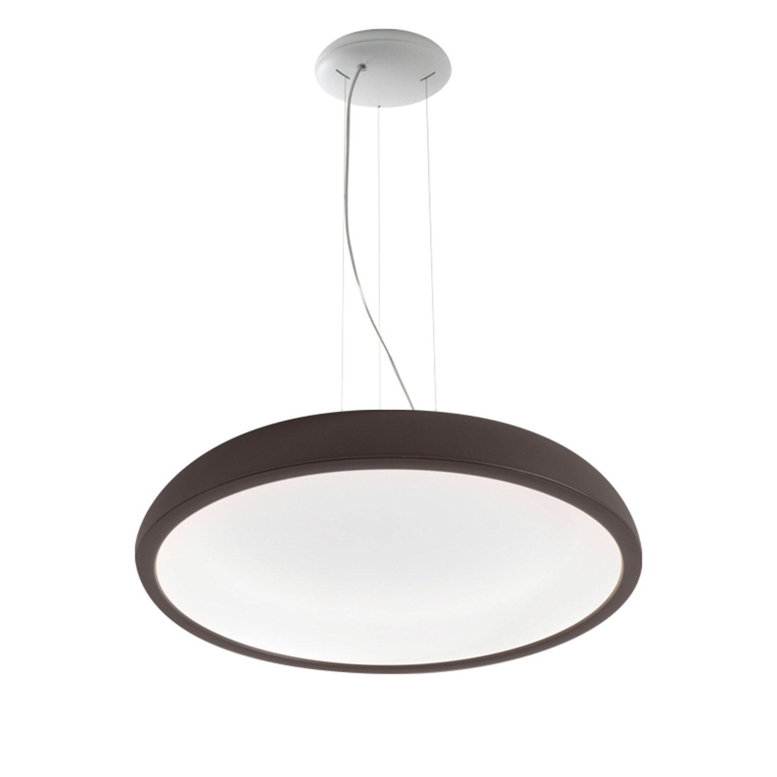 Stilnovo Reflexio LED pendant light Ø 65 cm, brown