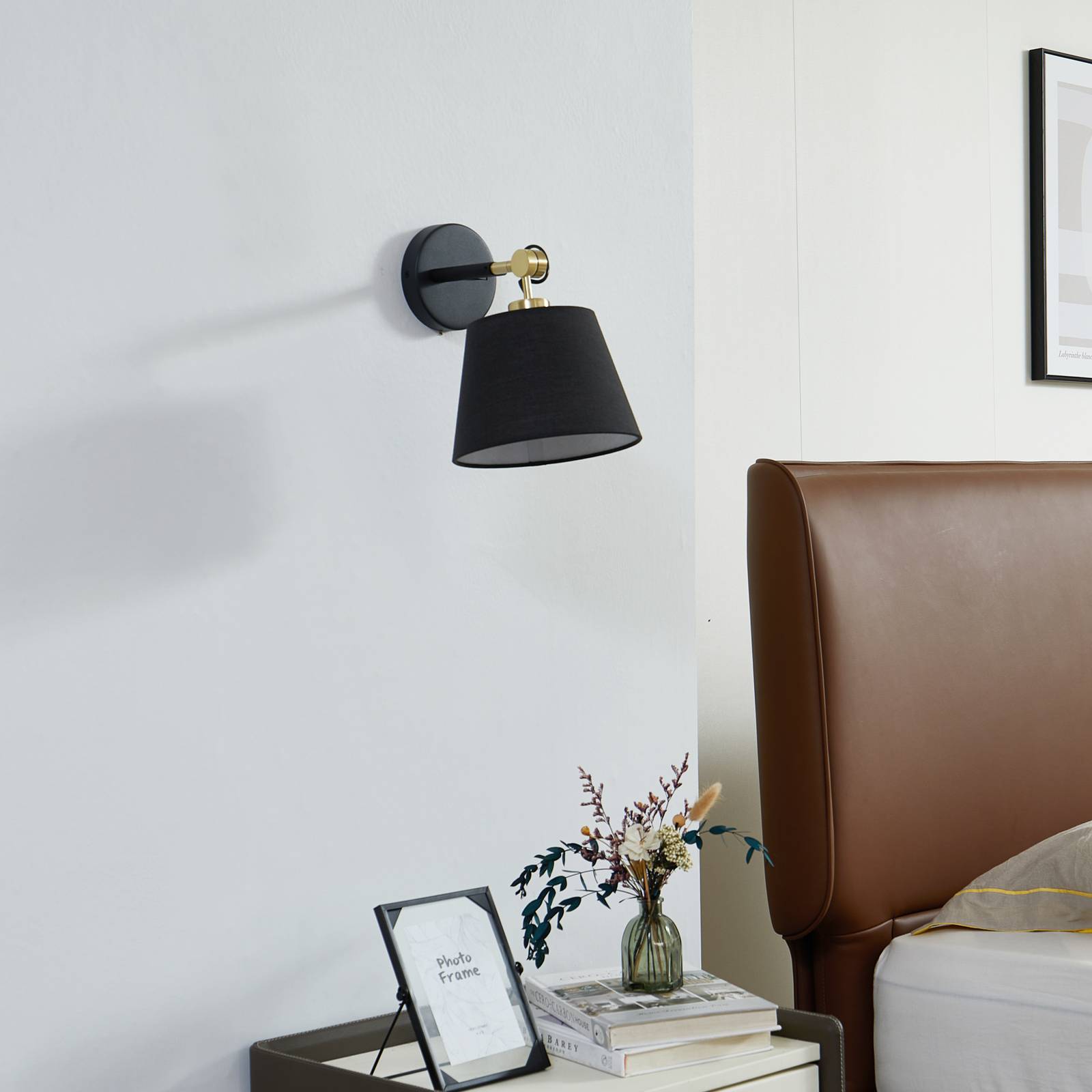Lucande fali lámpa marvaine, fekete/arany színű, állítható