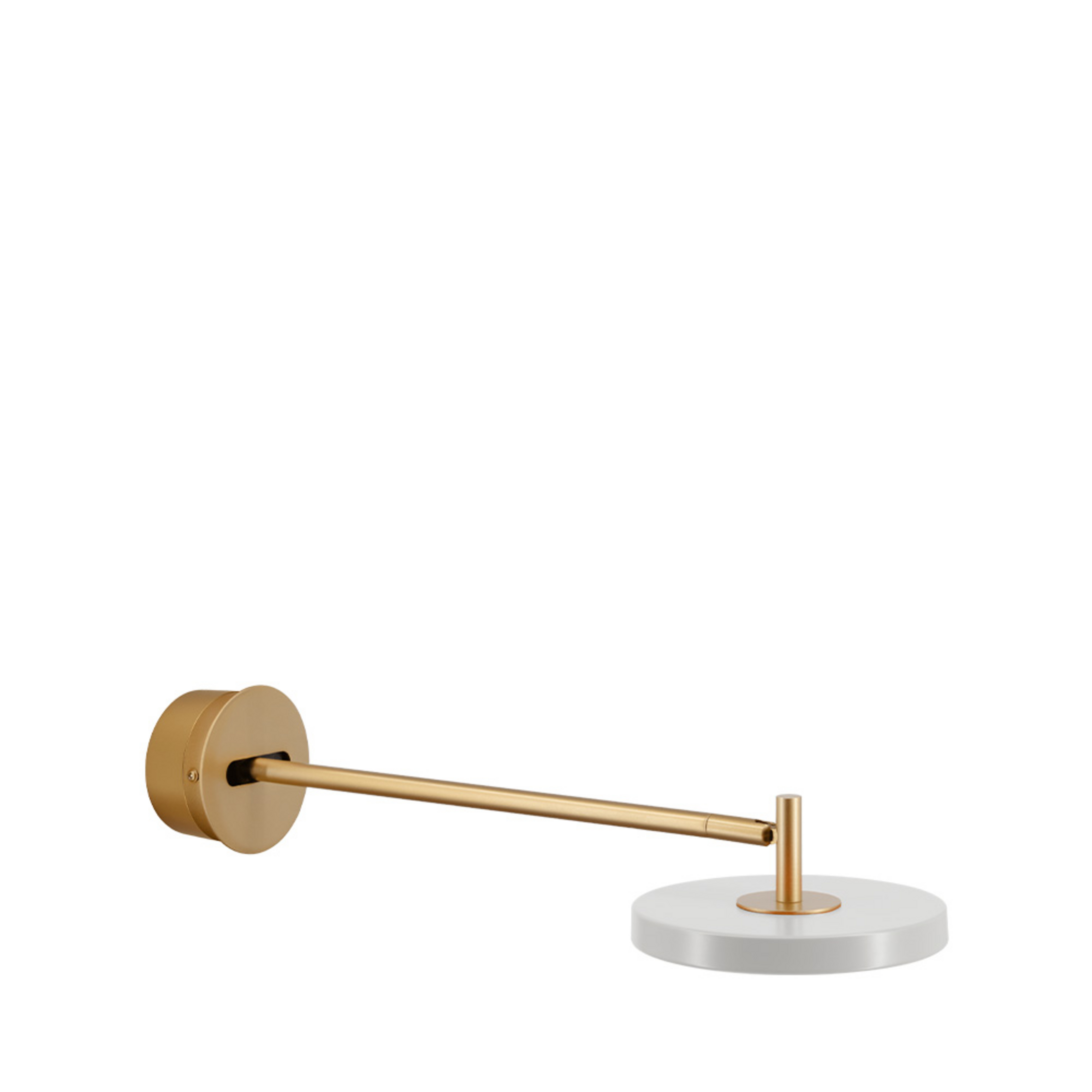 Asteria Long LED wall lamp, grey/brass, hardwire - UMAGE