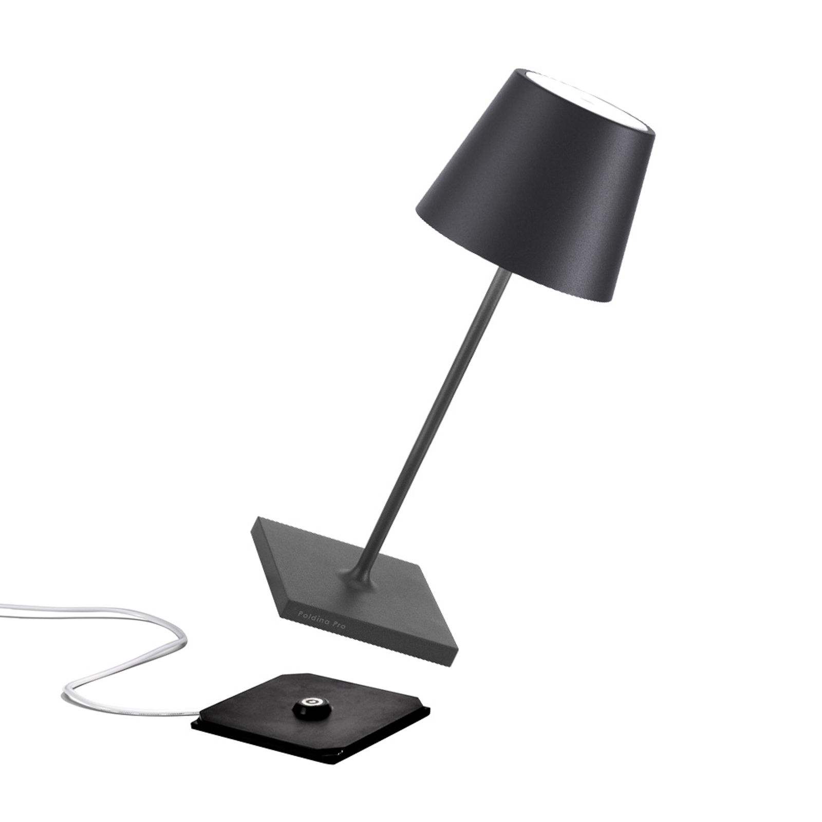 Zafferano Poldina mini akkus asztali lámpa szürke