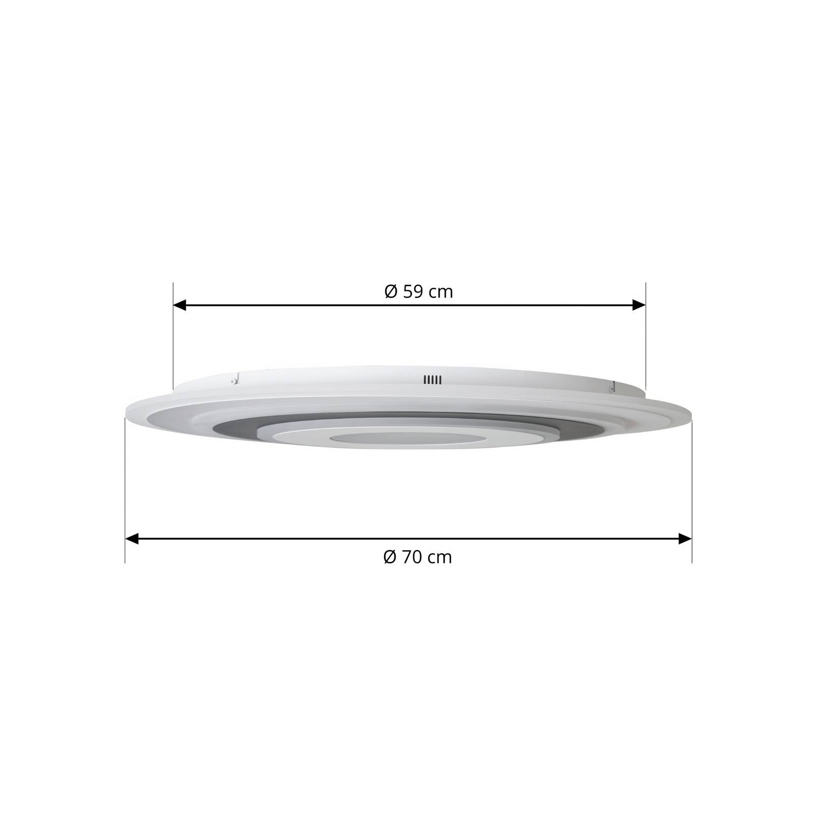 Lampa sufitowa LED Lindby Rebeka, okrągła, Ø 70 cm, CCT, ściemniany