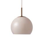 FRANDSEN hanging light Ball, sand grey, Ø 18 cm, glass