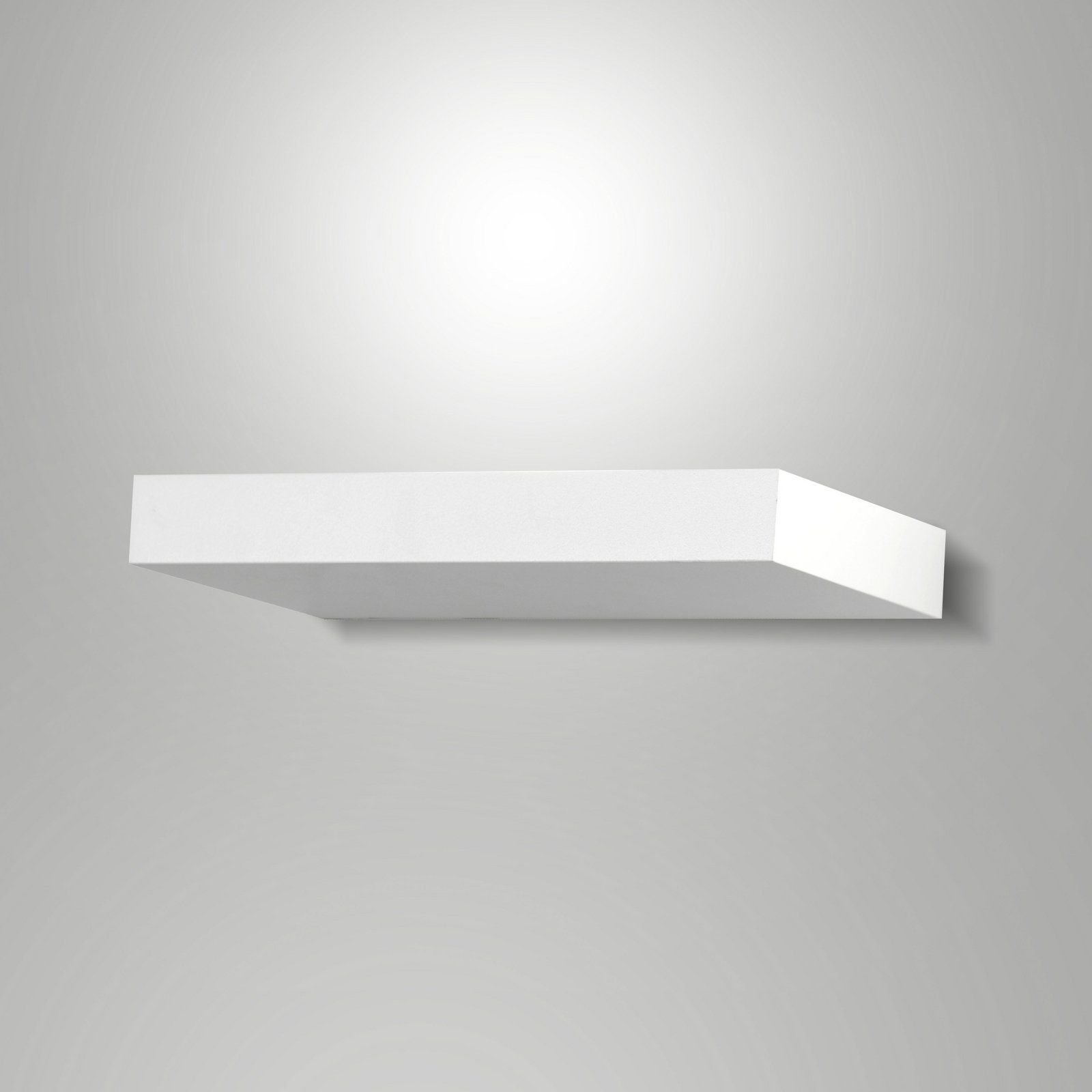 Guia LED wall light, white, metal, 24 cm wide