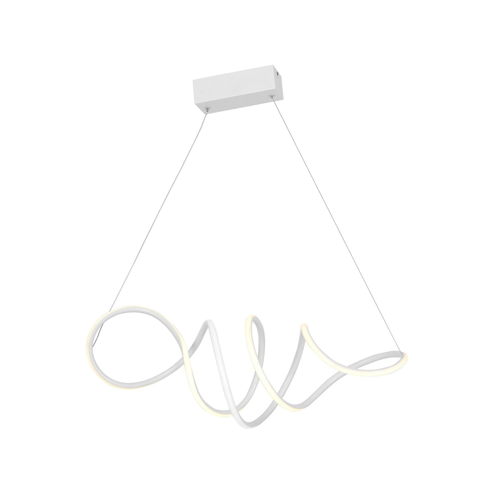 Lámpara colgante LED Loca, plástico, blanco, 56 W, longitud 70 cm