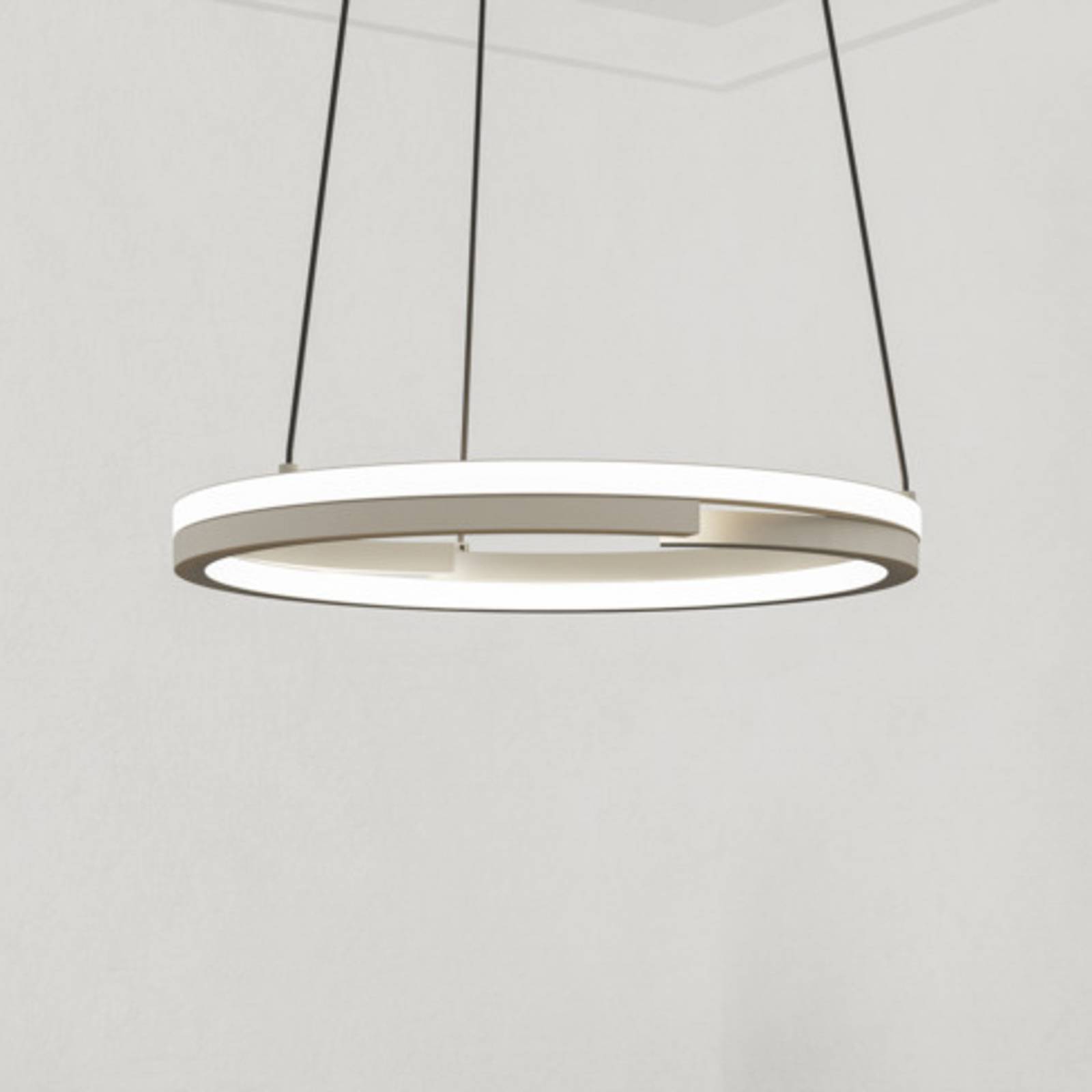 Żyrandol LED EGLO MEZZOMONTE, beżowa, Ø 48 cm, CCT