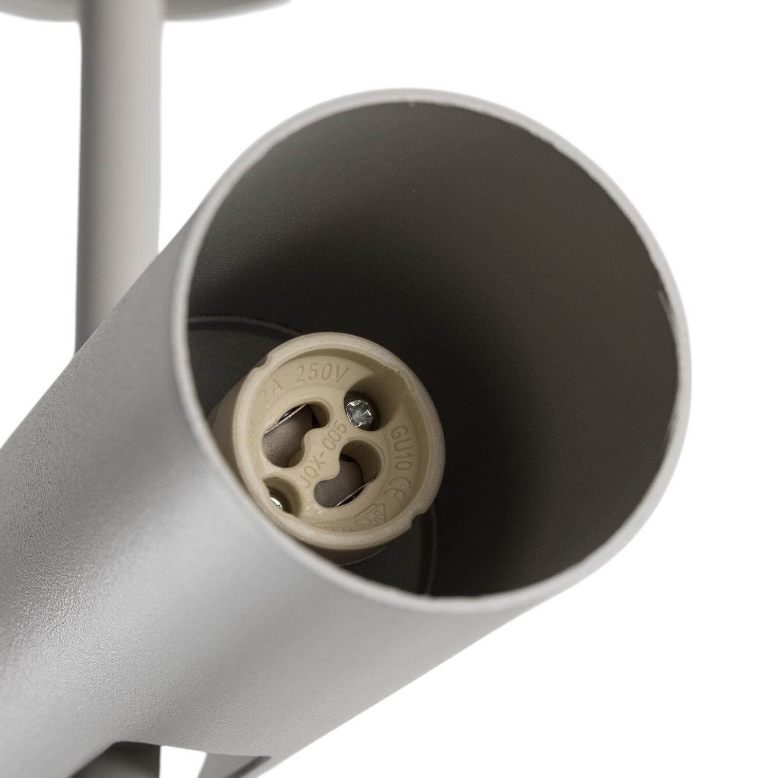 Deckenspot Leda 2, taupe, 2-flammig, Stahl, GU10, Höhe 55 cm
