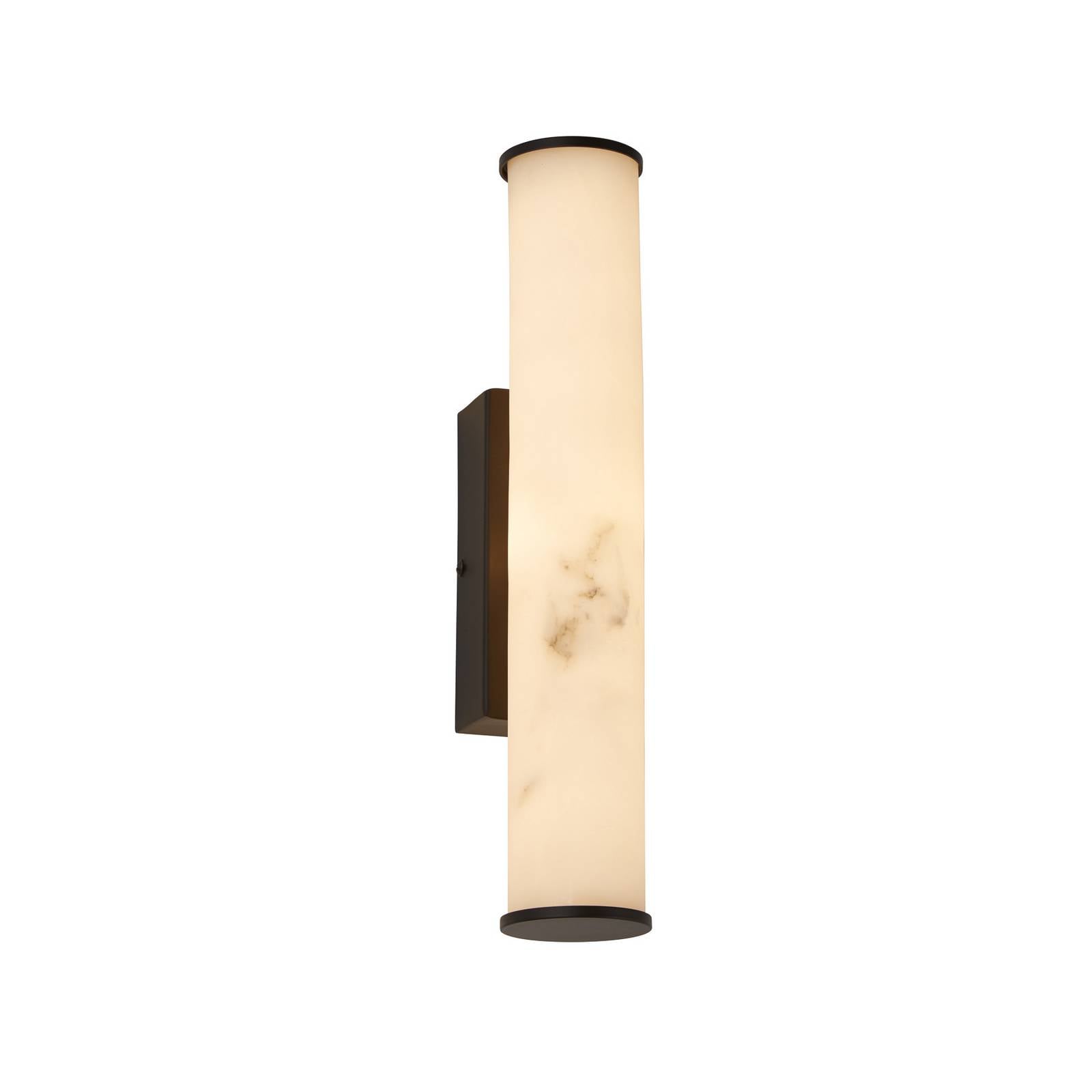 LED-Bad-Wandlampe Wales schwarz/marmoriert 35 cm Stahl/Resin
