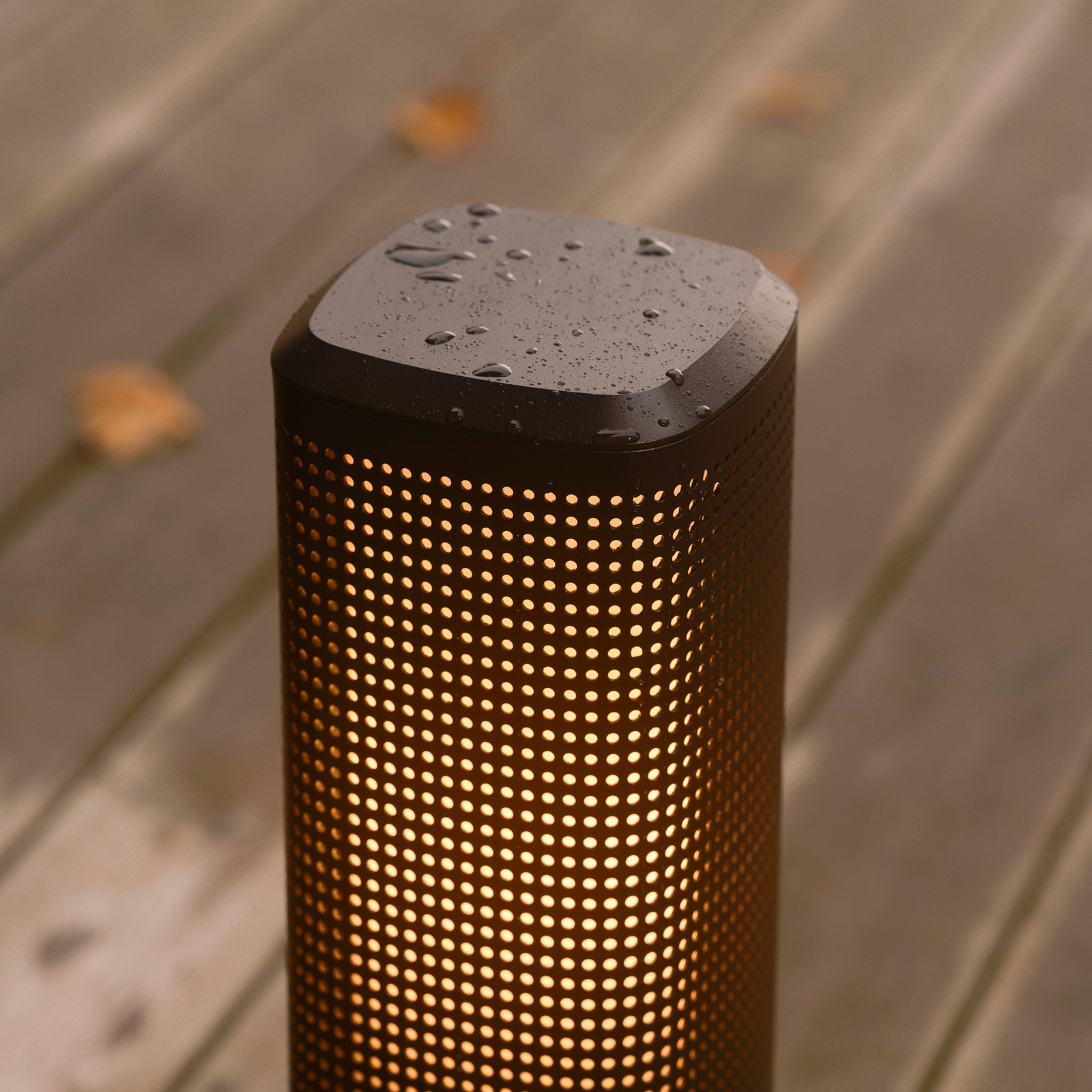 Luminaire pour socle Sidara 45 Seaside, noir, aluminium, IP44, E27