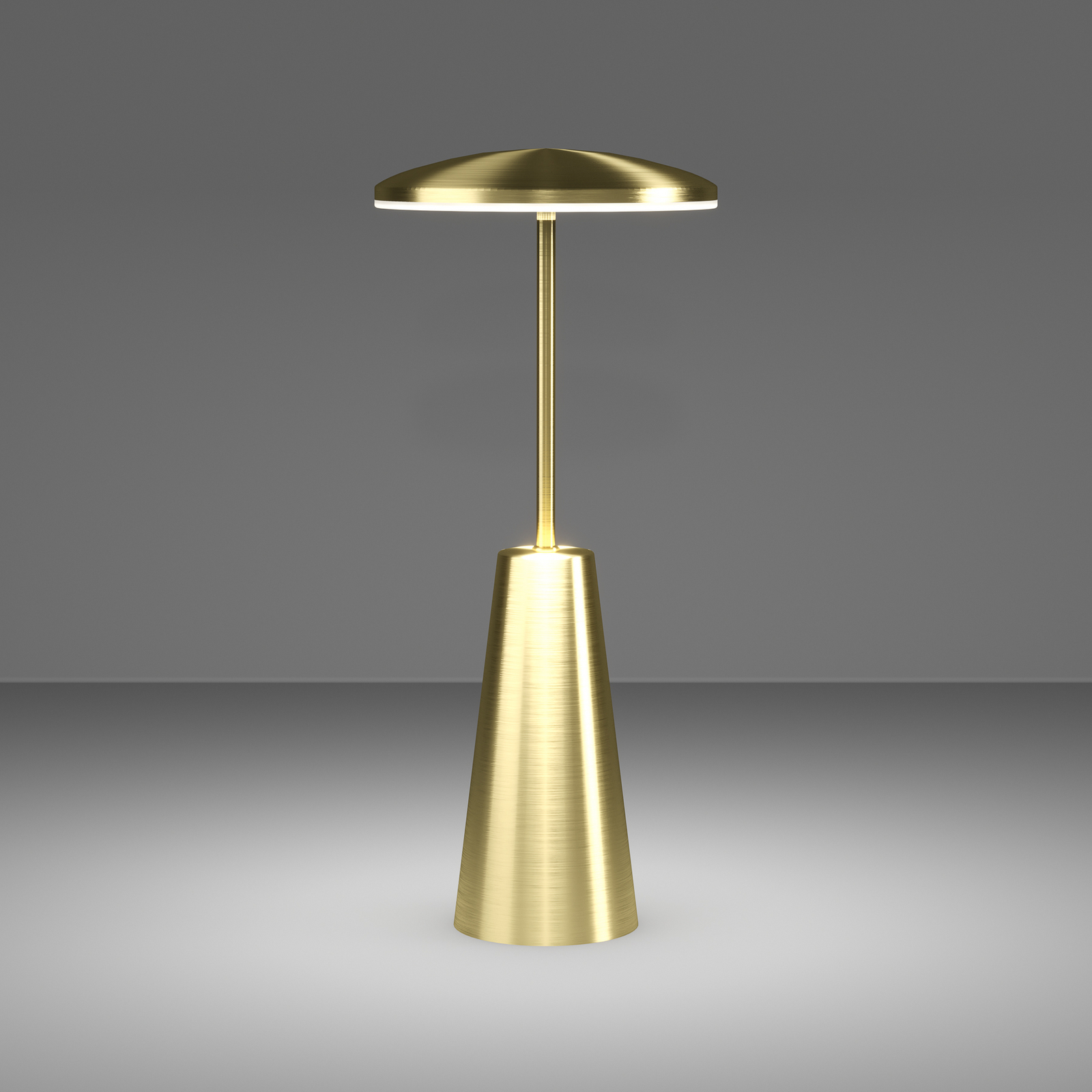 Lampada a LED ricaricabile Piccola, color ottone, altezza 28 cm, IP54 Lampada a LED ricaricabile Piccola, color ottone, altezza 28 cm, IP54